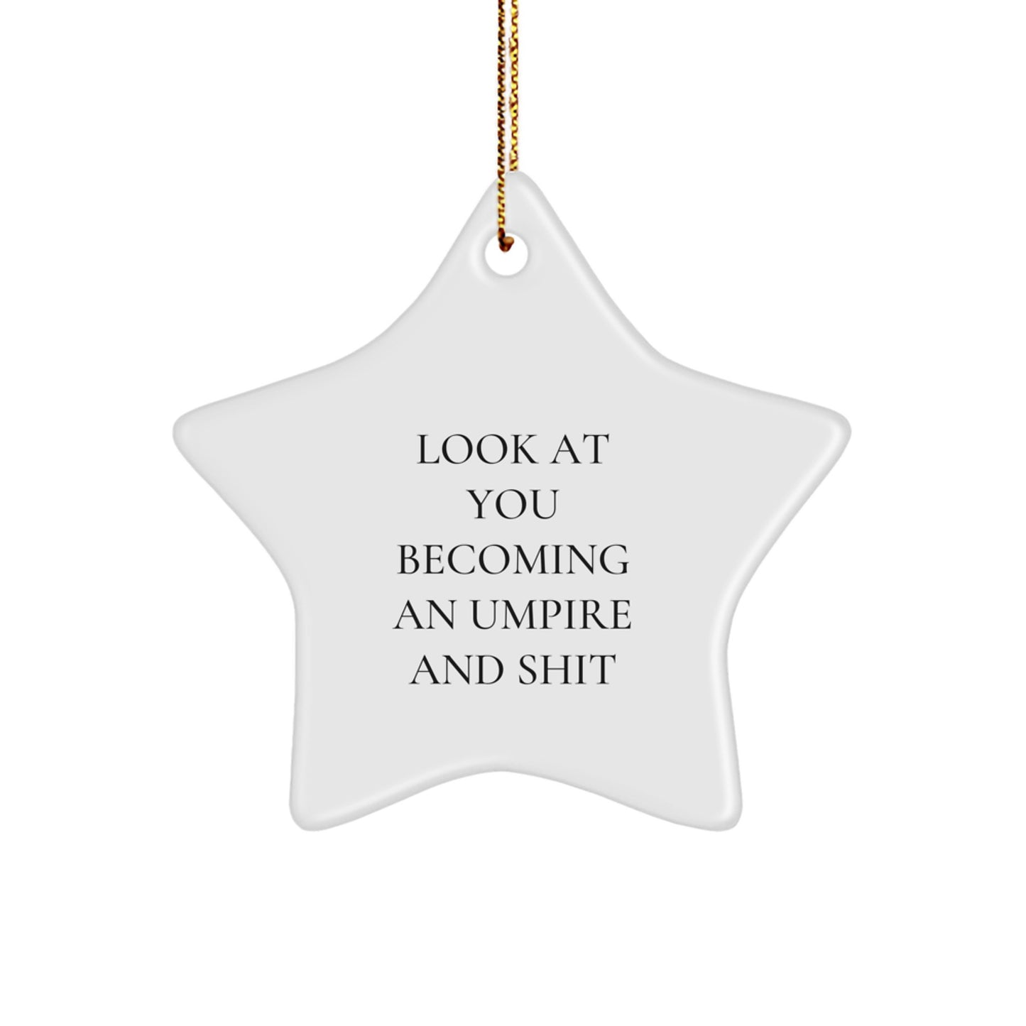 Funny Umpire Star Ornament Gifts from Friends for Christmas Unique Umpire Men's Office Decorations - Image 1