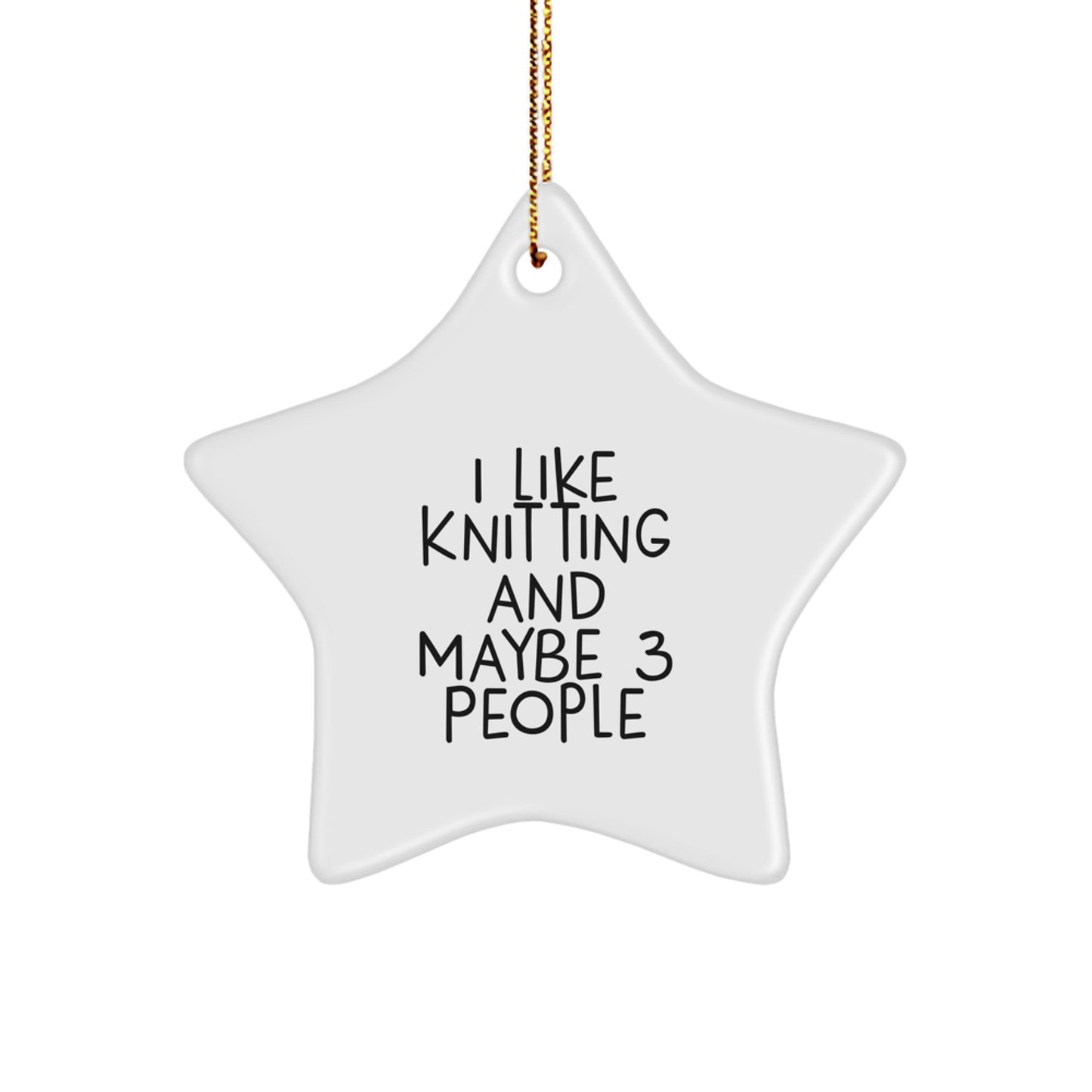 Handmade Knitting Star Ornament Gifts from Friends for Knitting Lovers this Christmas Season - Image 1
