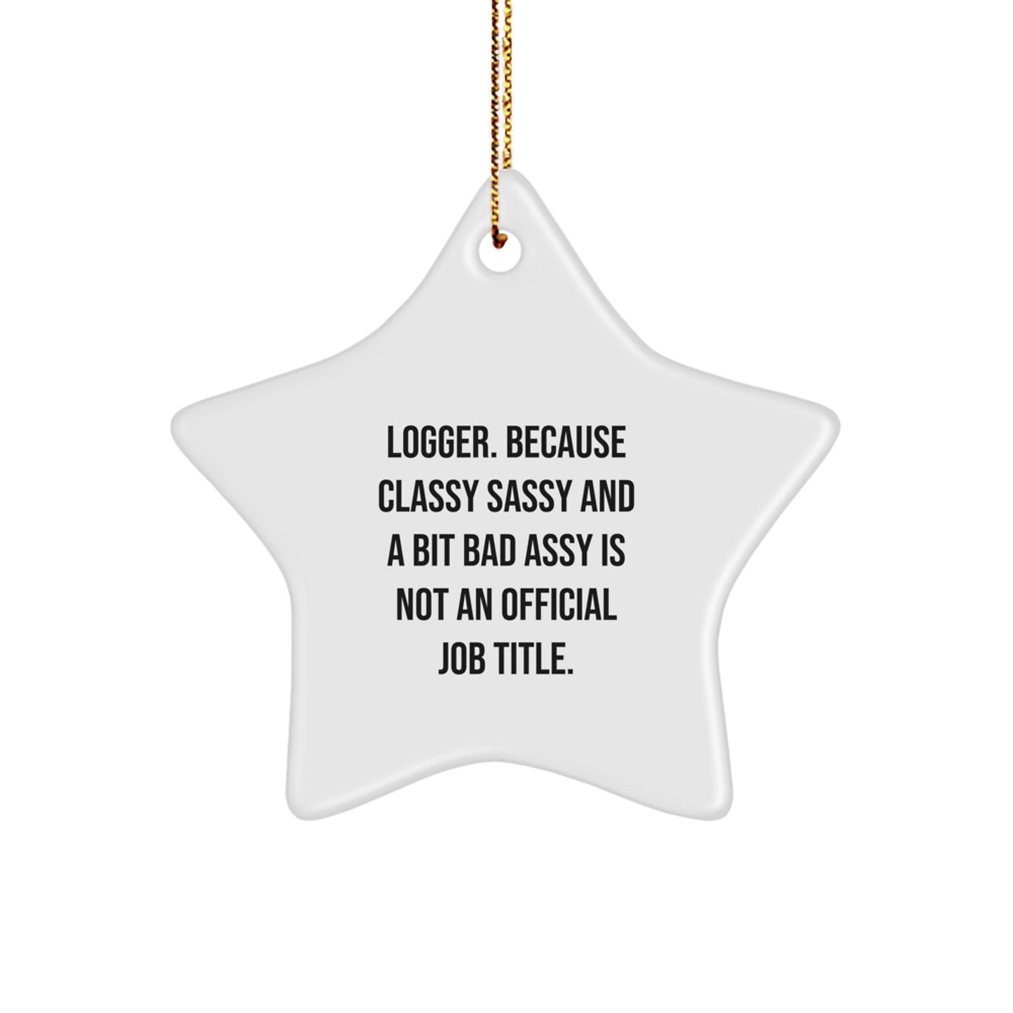 Funny Logger Star Ornament Gifts from Friends for Men Christmas Unique Presents - Image 1