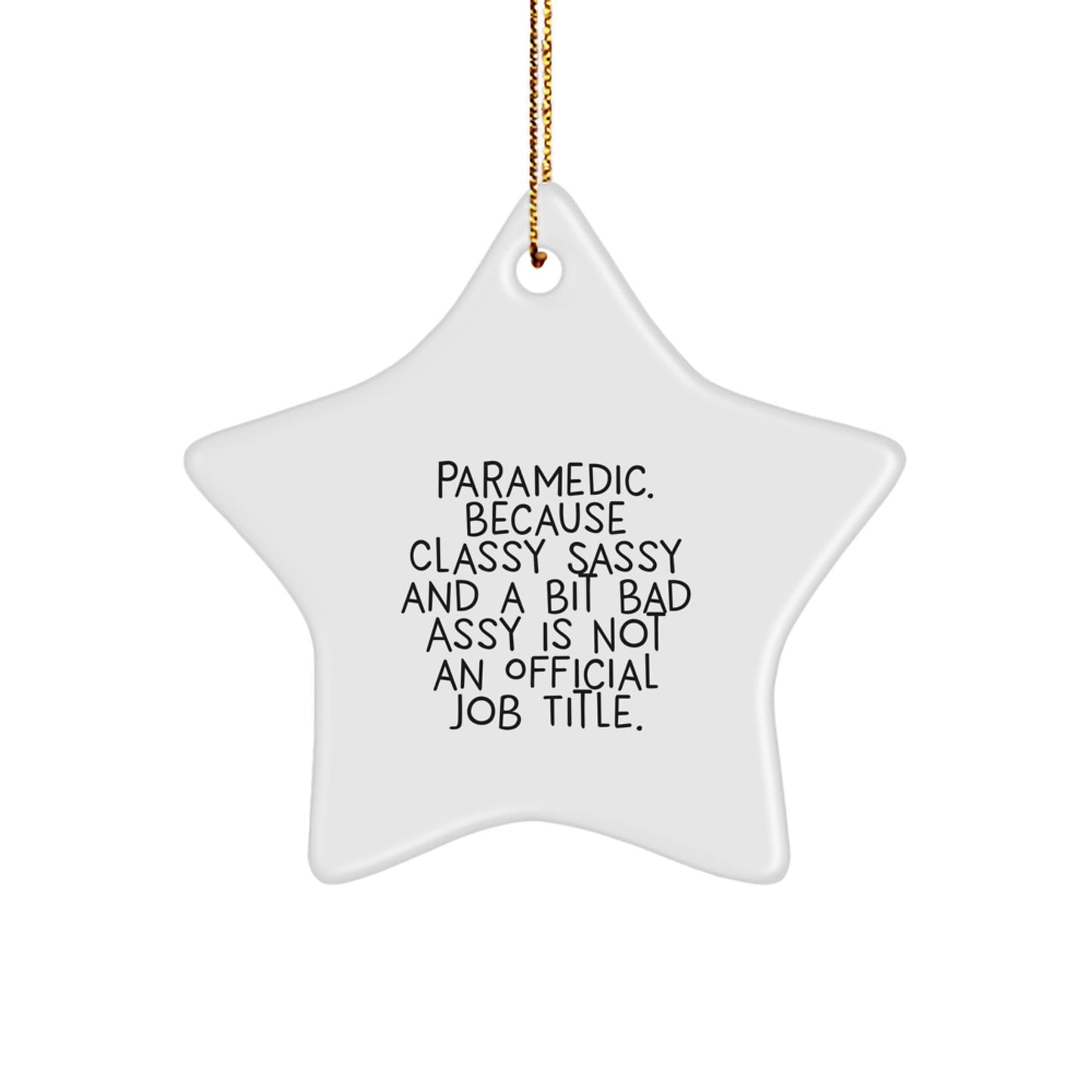 Rescue Worker Gifts for Him Funny Star Ornament, Gifts from Friends or Family, Christmas Unique Decoration - Image 1