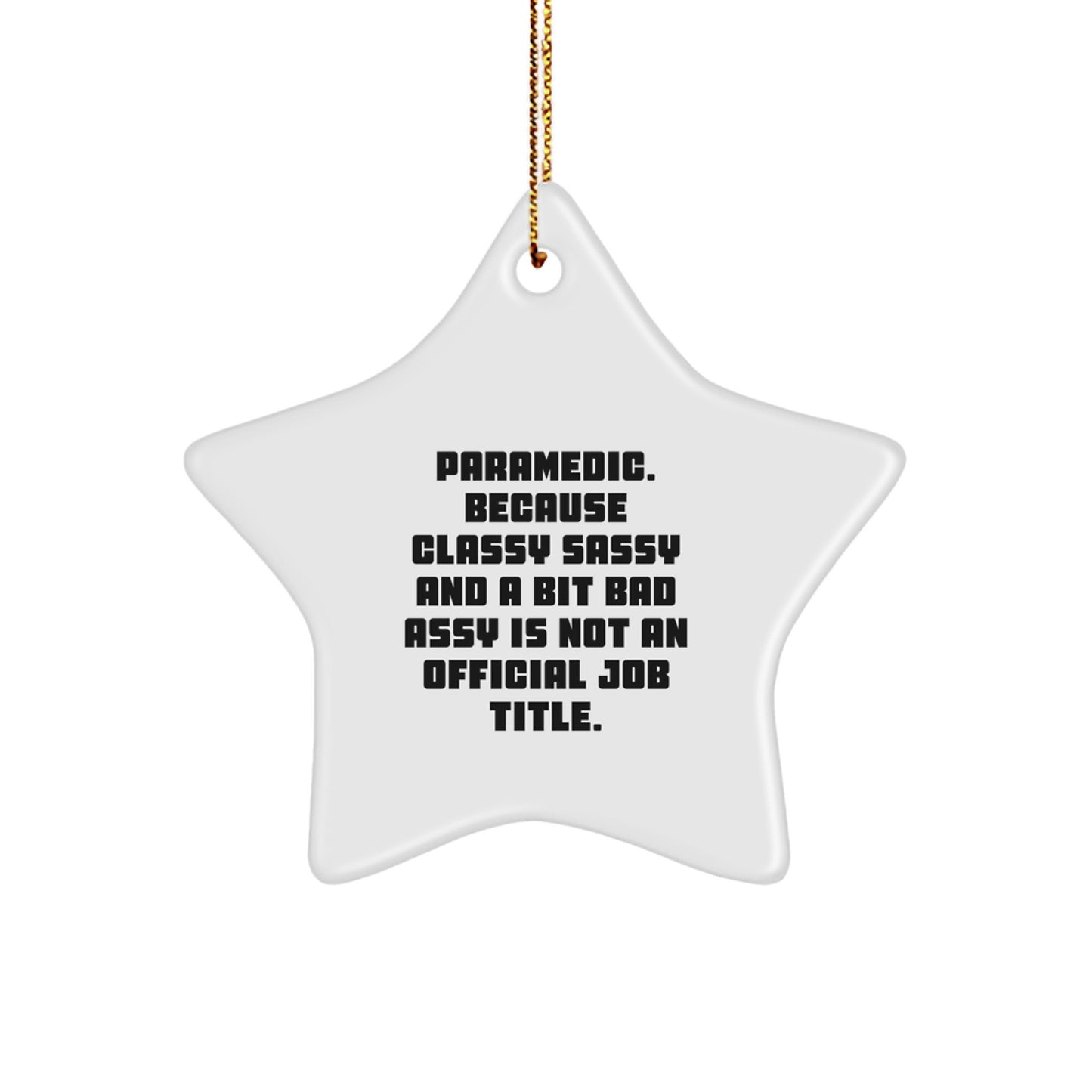 Funny Rescue Worker Star Ornament Gifts from Family and Friends for Rescue Worker Men Women - Image 1