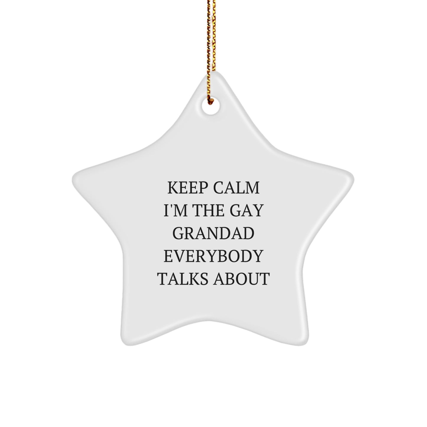 Funny Grandad Star Ornament Gift from Son or Daughter for Christmas Unique Decor - Image 1