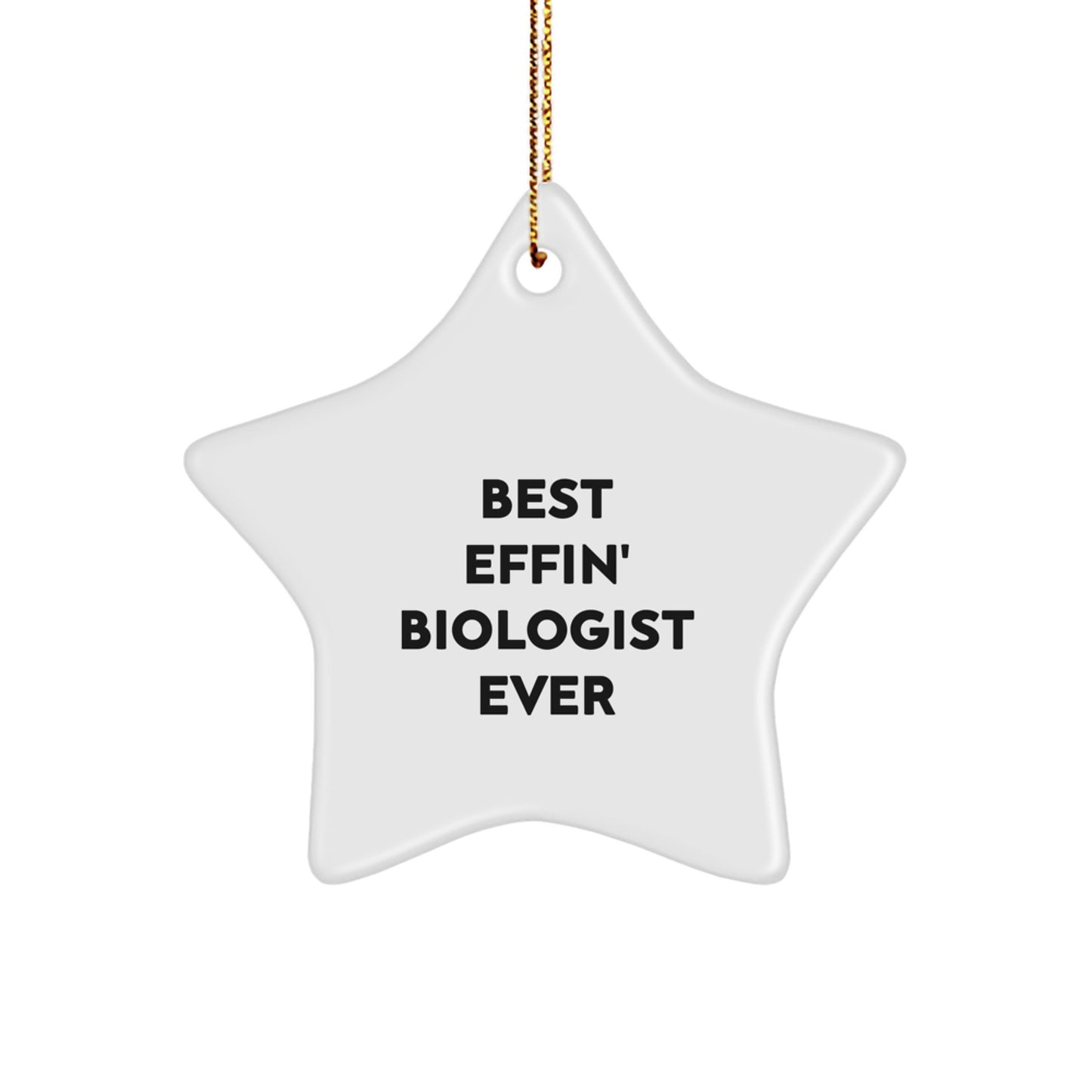 Funny Best Effin' Biologist Ever Star Ornament Gifts from Family for Christmas - Image 1
