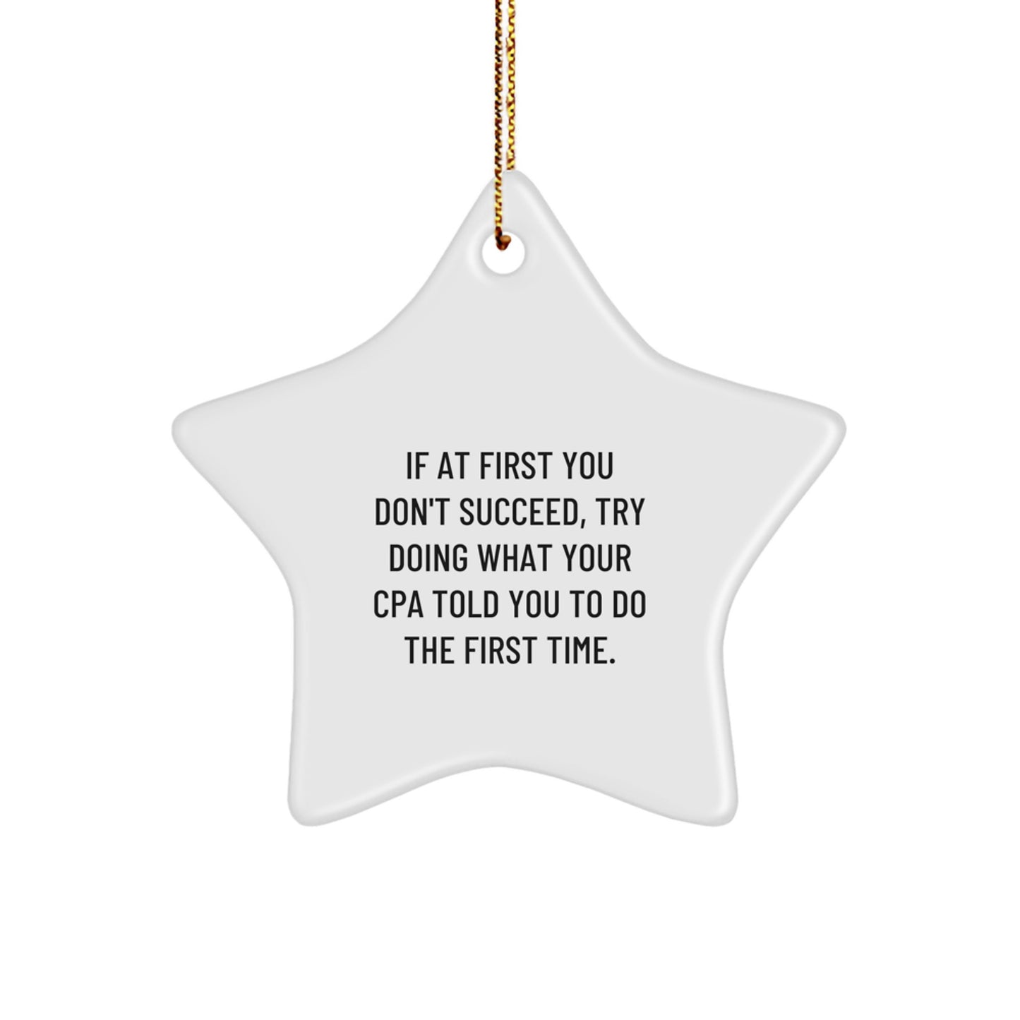 CPA Christmas Star Ornament Gifts from Friends and Family - Inspirational Funny Quotes - Star Shaped Decorations for Men Women CPA - Image 1