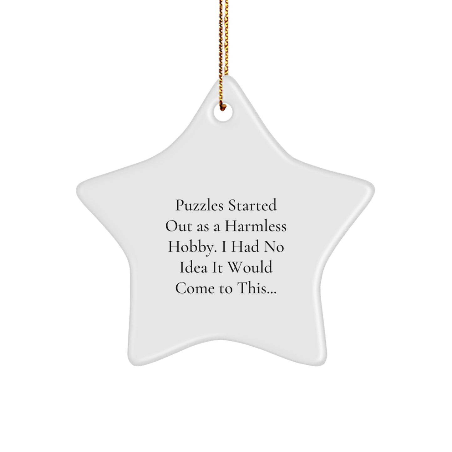 Funny Puzzles Gifts from Men to Friends, Puzzle Star Ornament for Christmas Decorations - Image 1