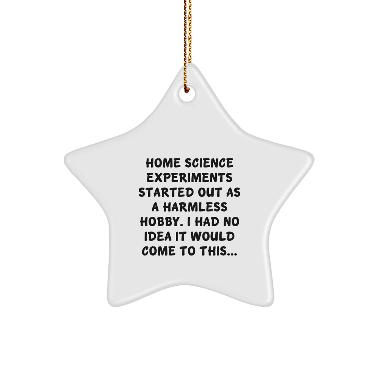 Home Science Experiments Funny Quote Star Ornament Gifts from Family - Perfect for Home Science Experiments Enthusiasts, Men, Women, or Friends this Christmas Unique Gifts - Image 1