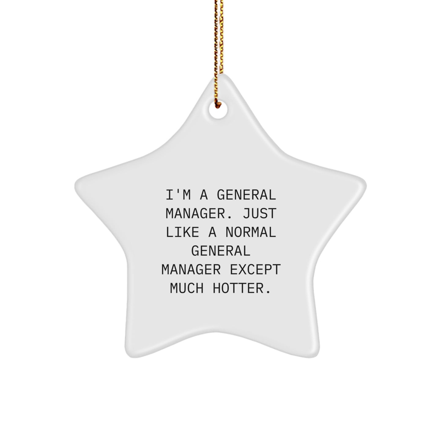 Funny Gifts for General Manager, Star Ornament for Christmas Unique Gifts from Friends - Image 1