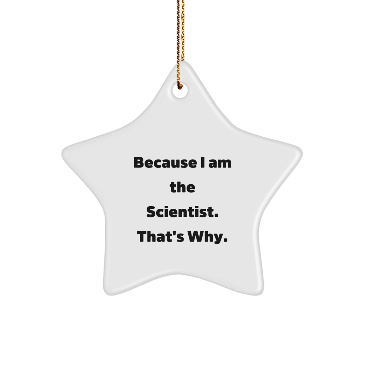 Funny Scientist Star Ornament Gifts from Men to Women Scientist Friends Christmas Unique - Image 1