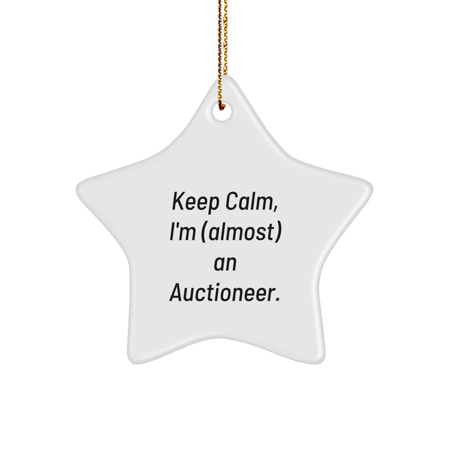 Funny Auctioneer Star Ornament Gifts from Friends, Christmas Unique Gifts for Men, Women, Coworkers, Family, Funny Star Ornament - Image 1