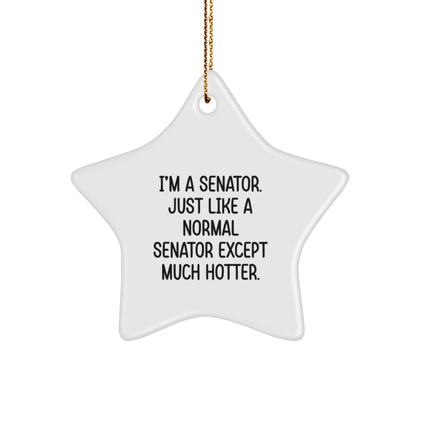 Senator Star Ornament, Funny Christmas Unique Gift for Senator, Unique Senator Star Decoration - Image 1