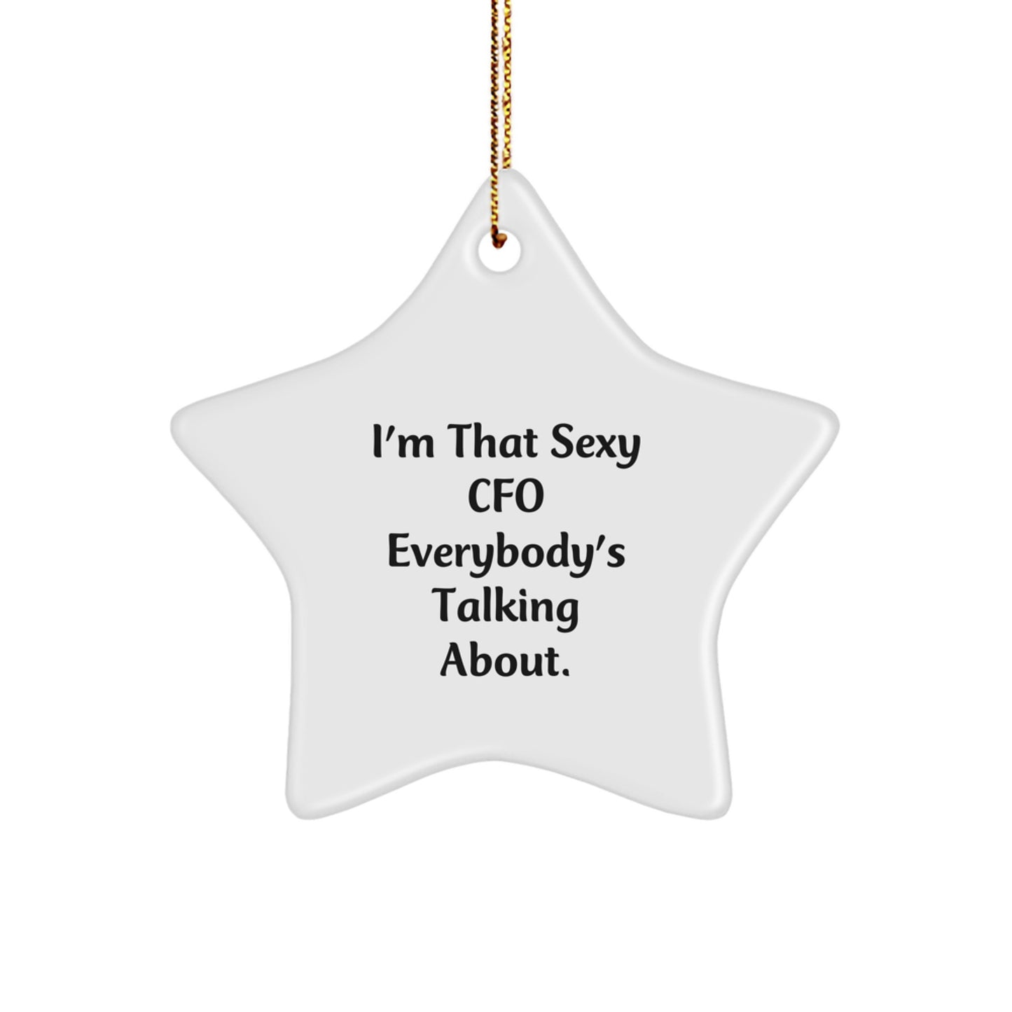Funny CFO Gifts for Christmas - 'Sexy Cfo Everybody's Talking About' Star Ornament Gifts from Men to Women, Coworkers, Family, Friends - Image 1