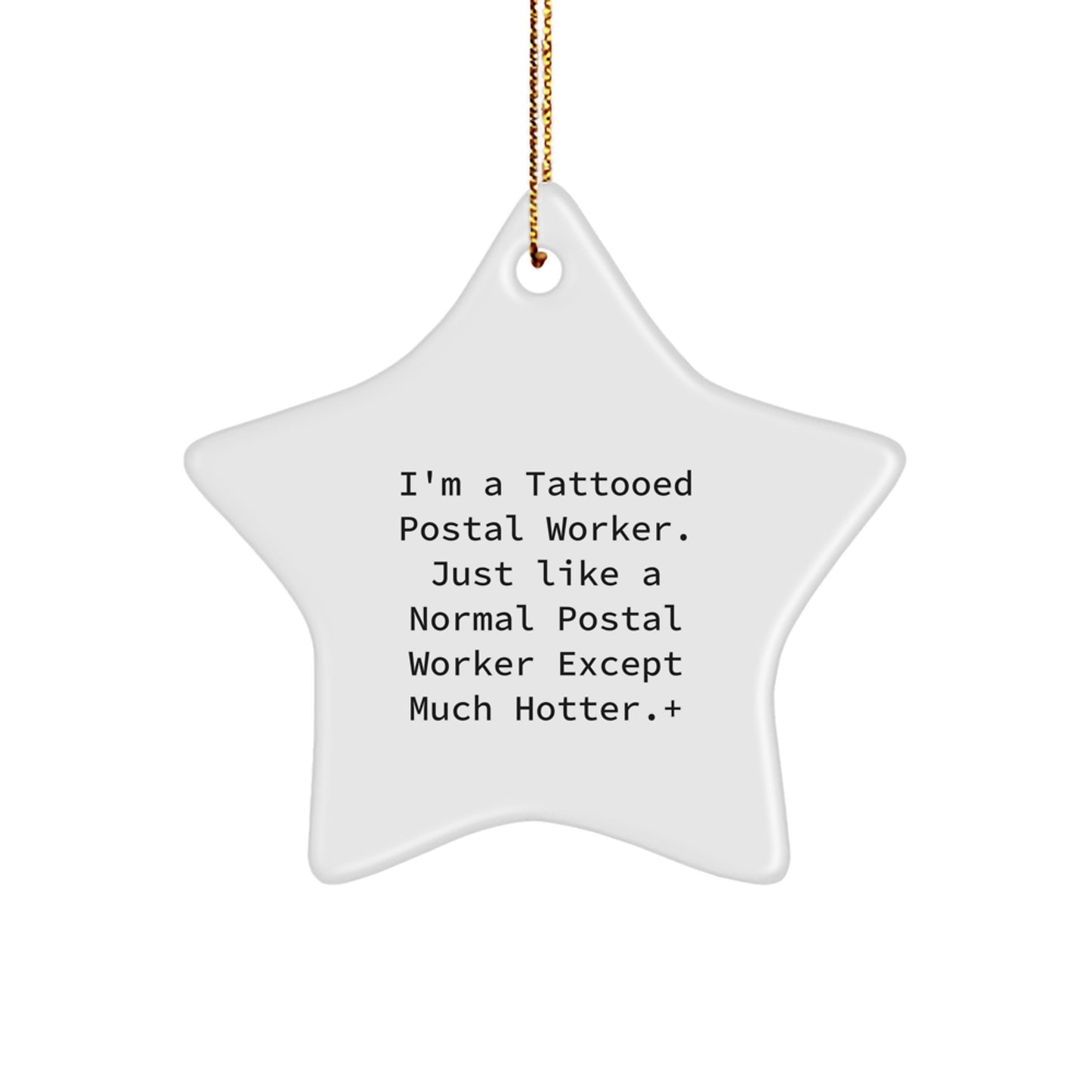 Funny Postal Worker Star Ornament Gifts for Men, Unique Christmas Unique Gifts from Friends to Coworkers, Postal Worker Gifts with Humor - Image 1