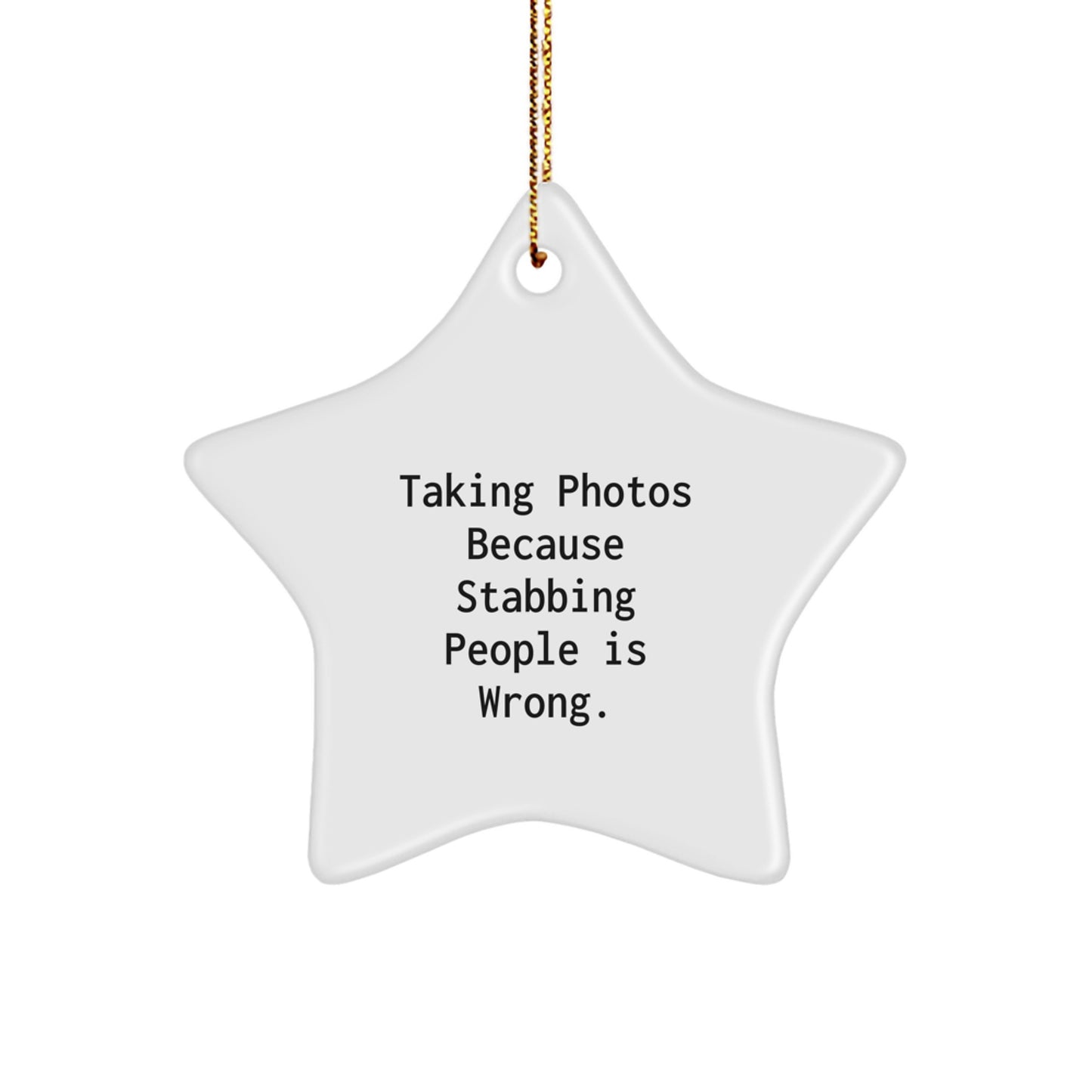 Funny Star Ornament for Taking Photos Lovers - Gifts from Men to Women for Christmas - Image 1