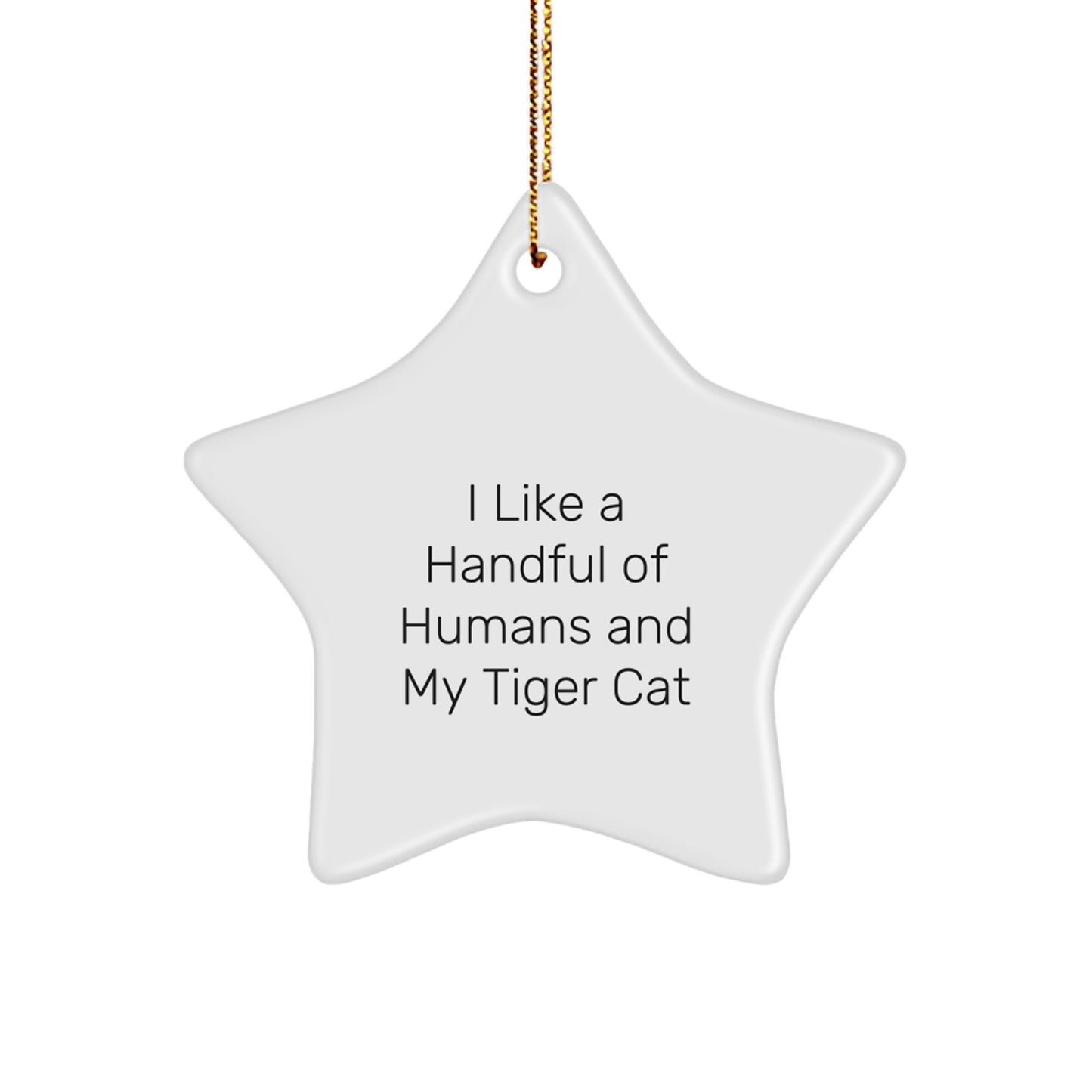 Tiger Cat Lover Funny Star Ornament Gifts from Men for Christmas Unique Decorations - Image 1
