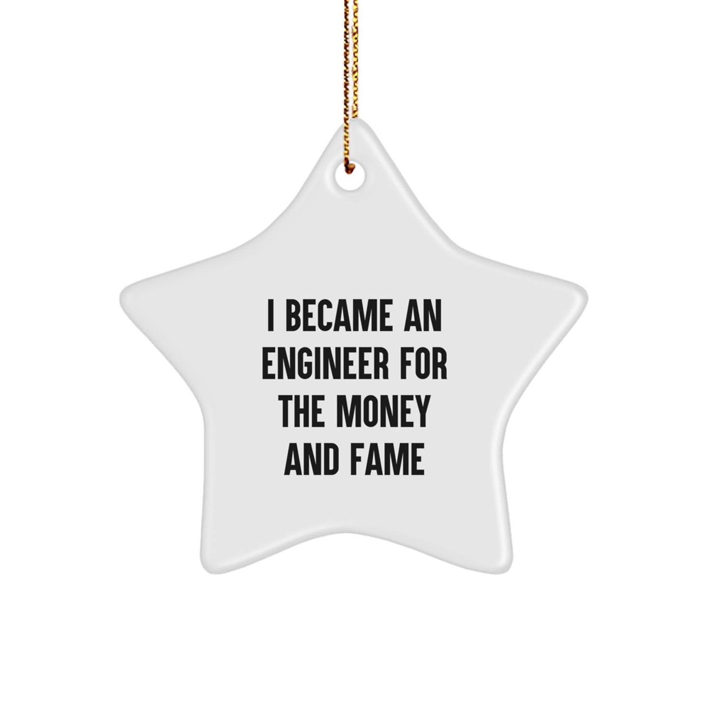 Funny Engineer Star Ornament Gifts from Friends to Engineer Coworkers for Christmas Unique Decorations - Image 1