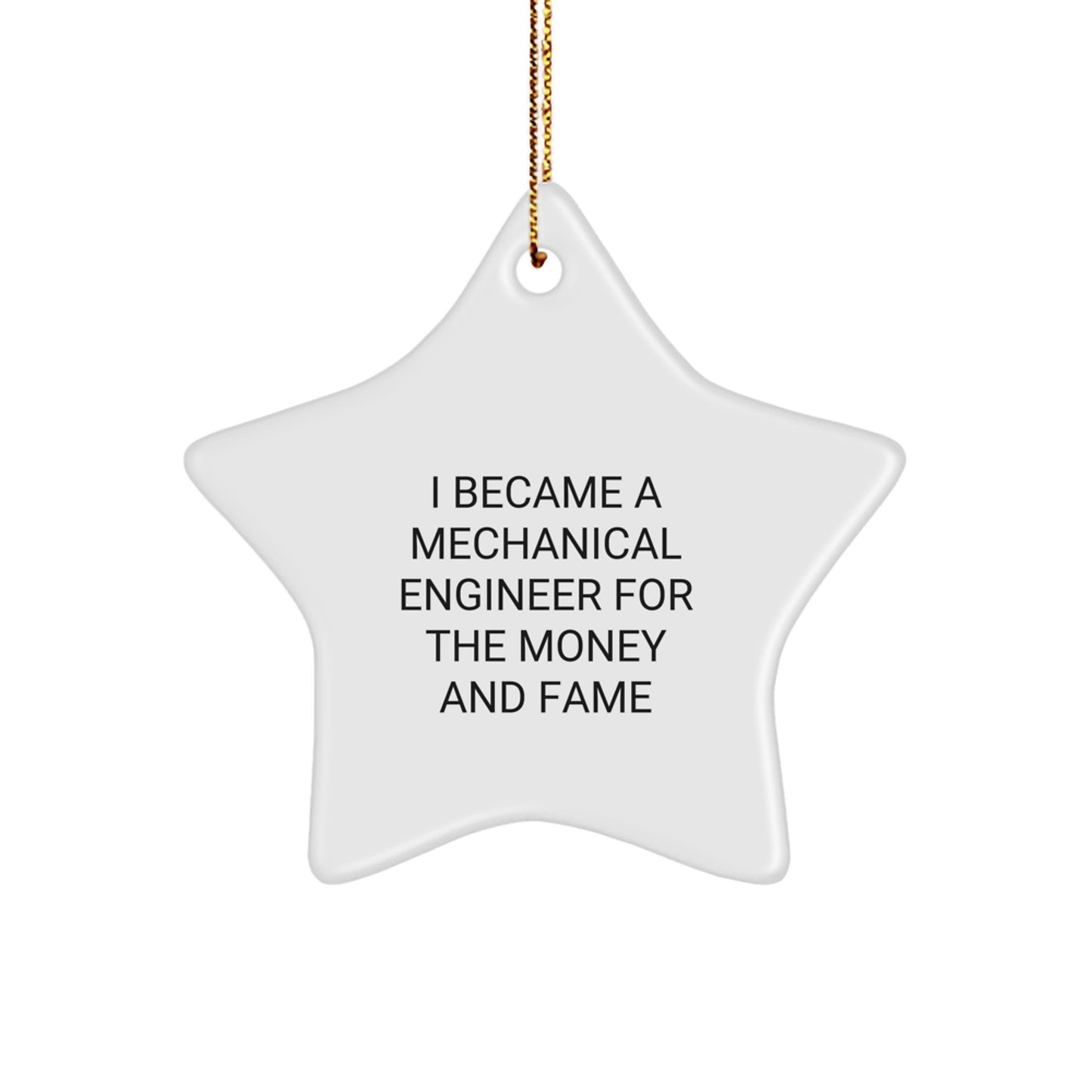 Funny Mechanical Engineer Star Ornament Gifts from Friends for Christmas Unique Presents - Image 1