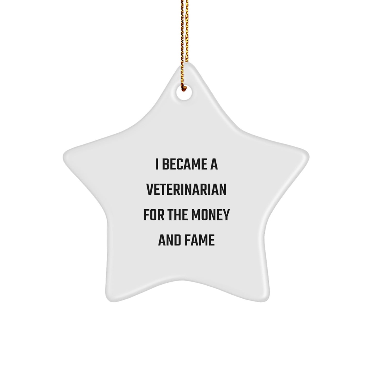 Funny Veterinarian Gifts for Men from Coworkers, Star Ornament, Christmas Unique - Image 1