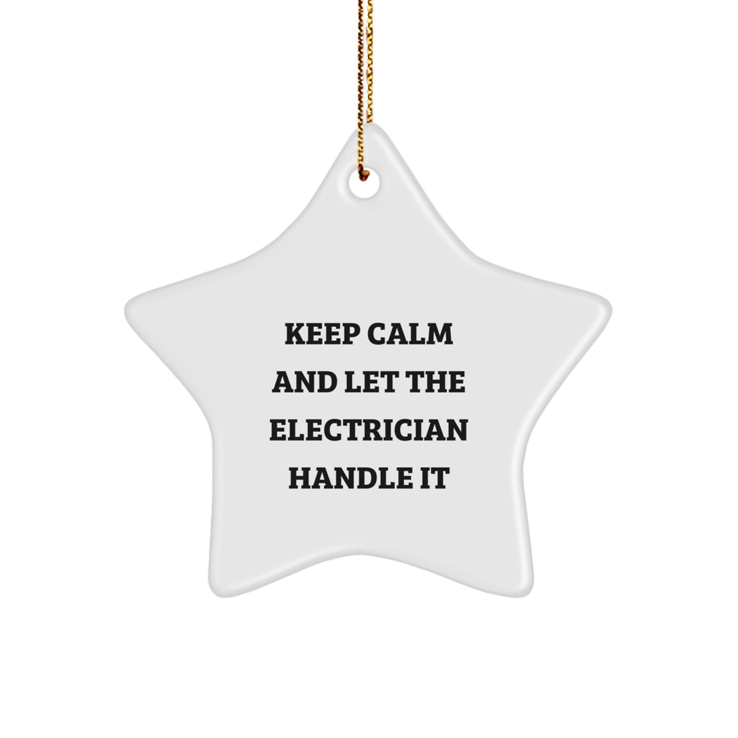 Funny Electrician Gifts from Friends for Christmas Unique Star Ornaments - Image 1