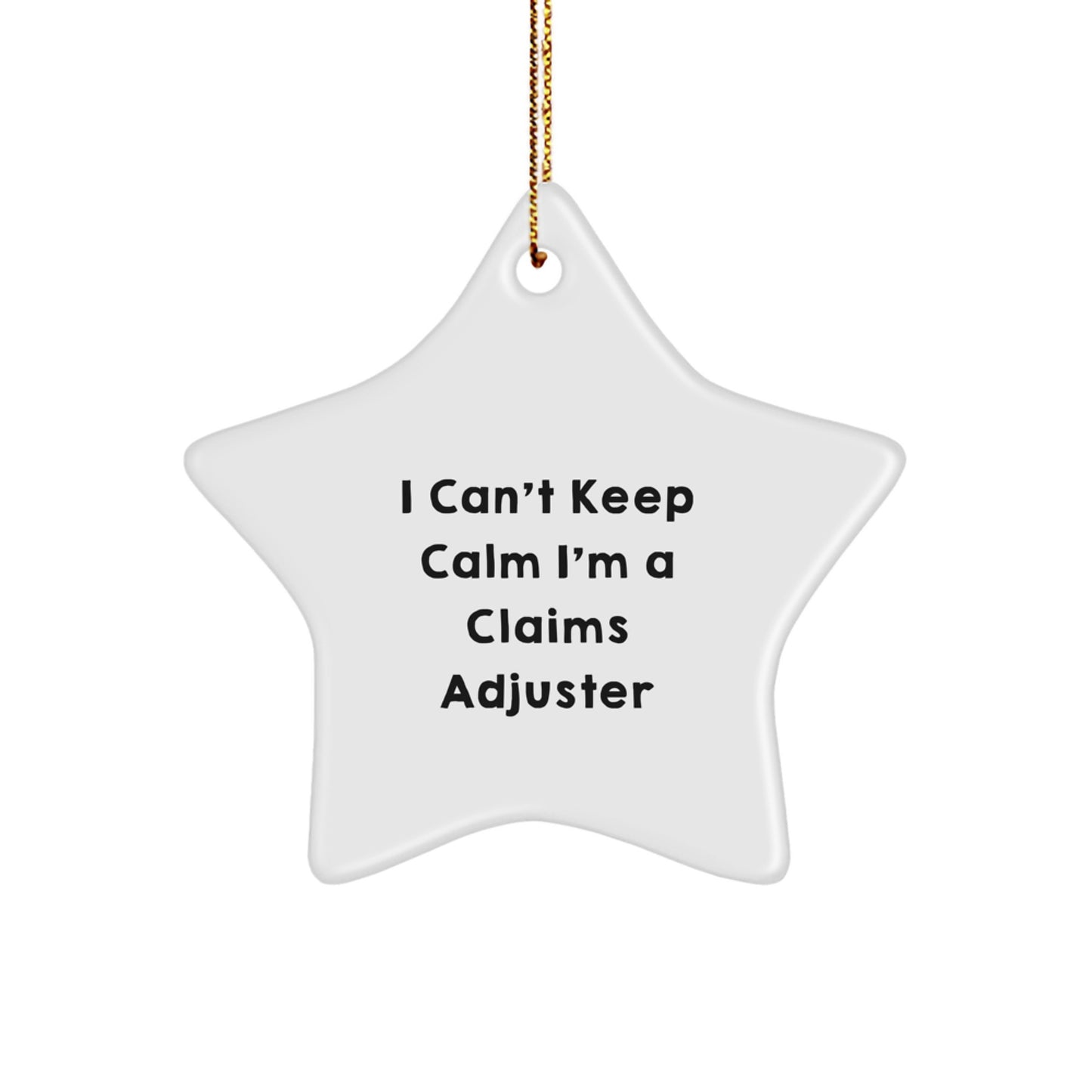 Funny Claims Adjuster Star Ornament, Gifts for Claims Adjuster Men, Christmas Unique Gifts from Friends - Image 1