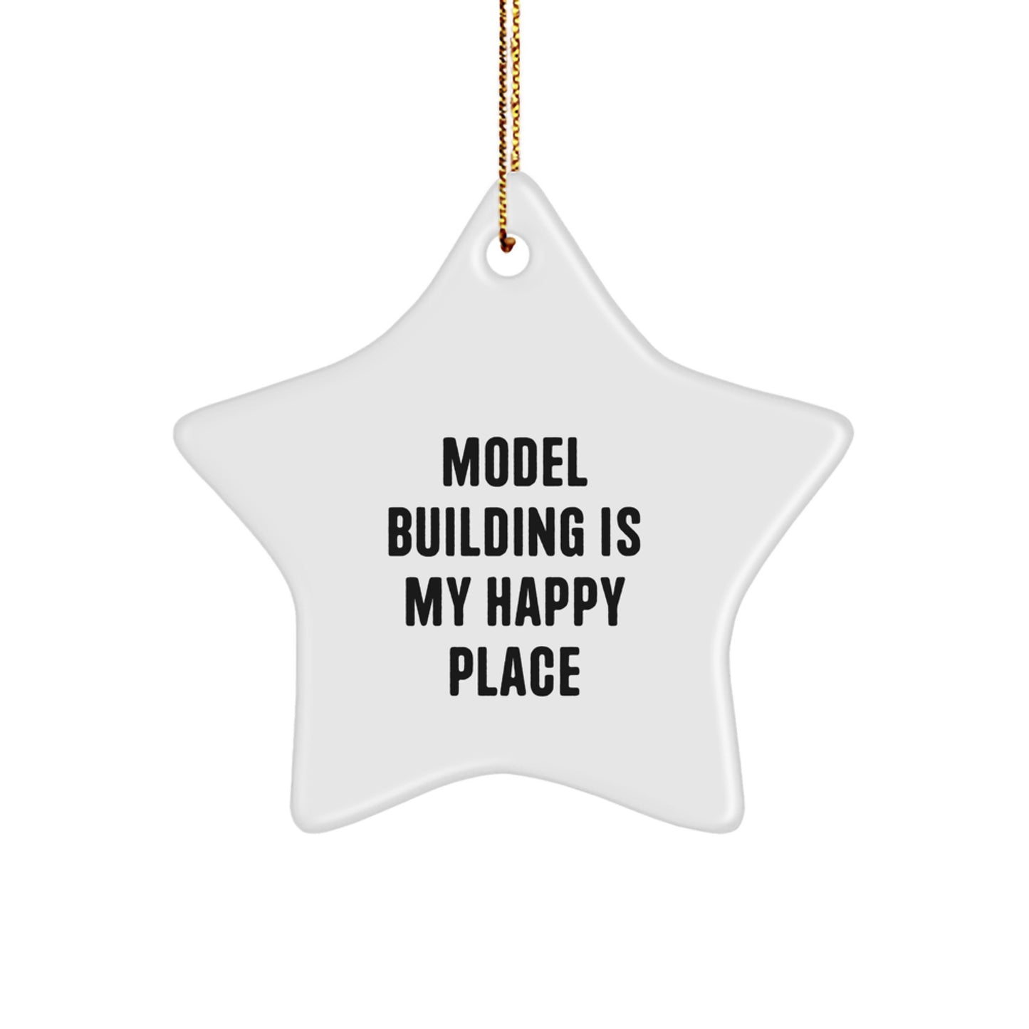 Model Building Gifts for Men, Funny Star Ornament, Gifts from Family, White Star Shaped Decoration, Christmas Unique Gifts - Image 1