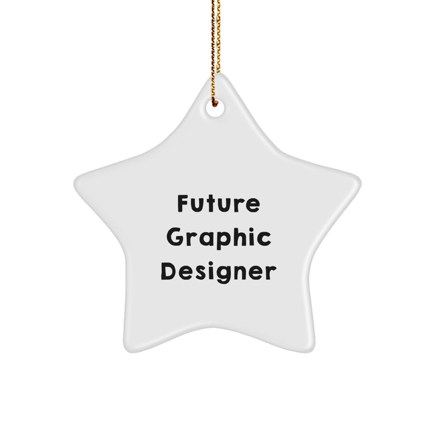 Funny Quote Gifts for Graphic Designers - Star Ornament from Friends - Christmas Decorations - Image 1