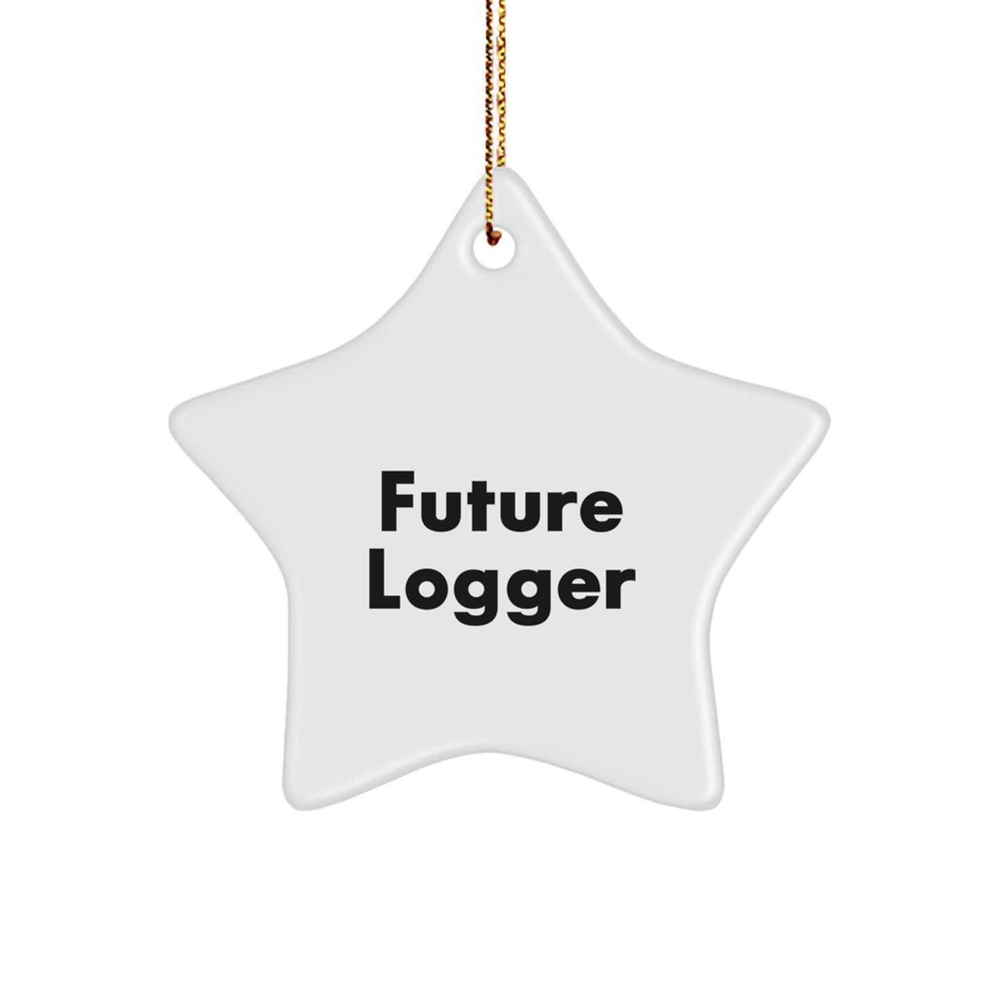 Funny Future Logger Star Ornament Gifts from Friends for Christmas Unique Logger Decorations - Image 1