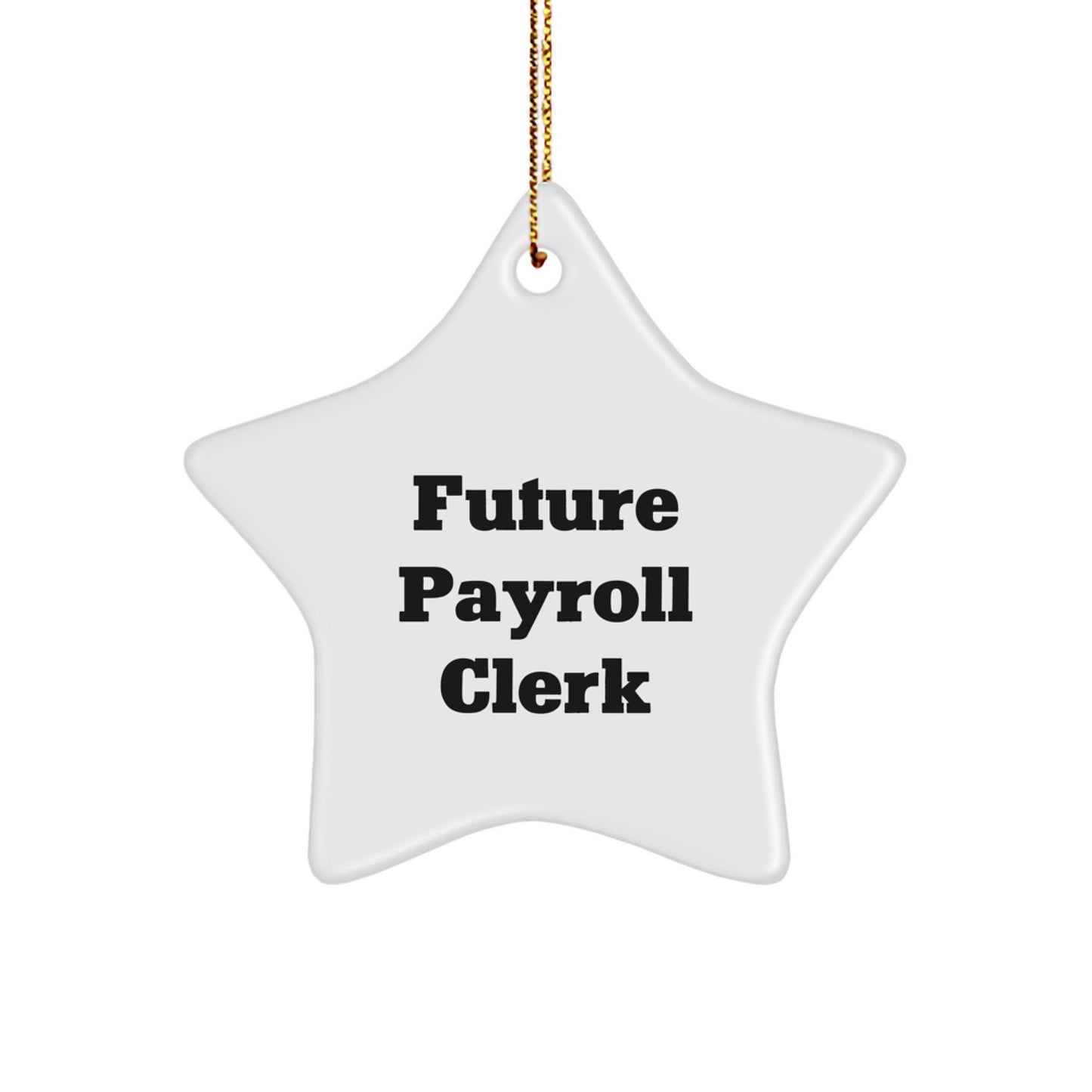 Funny Payroll Clerk Quotes, Gifts for Future Payroll Clerk, Star Ornament, Gifts from Friends, Christmas Unique Present for Payroll Clerk - Image 1