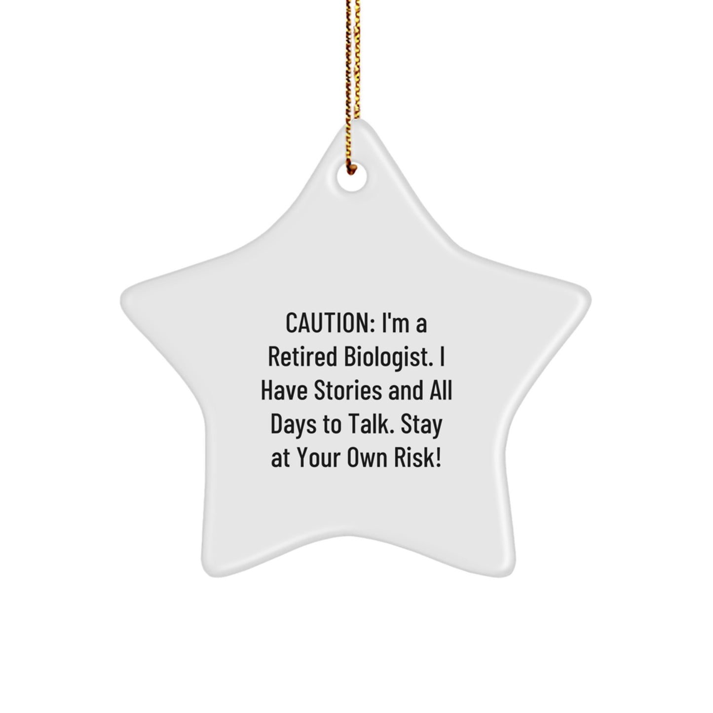 Funny Biologist Star Ornament Gifts from Friends to Coworkers for Christmas - Image 1