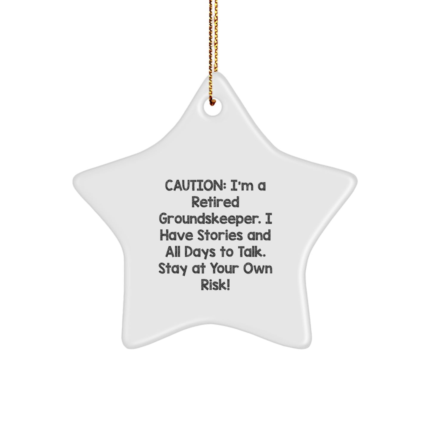 Funny groundskeeper Gifts from Friends to Men - Star Ornament - Christmas Unique Decorations - Image 1