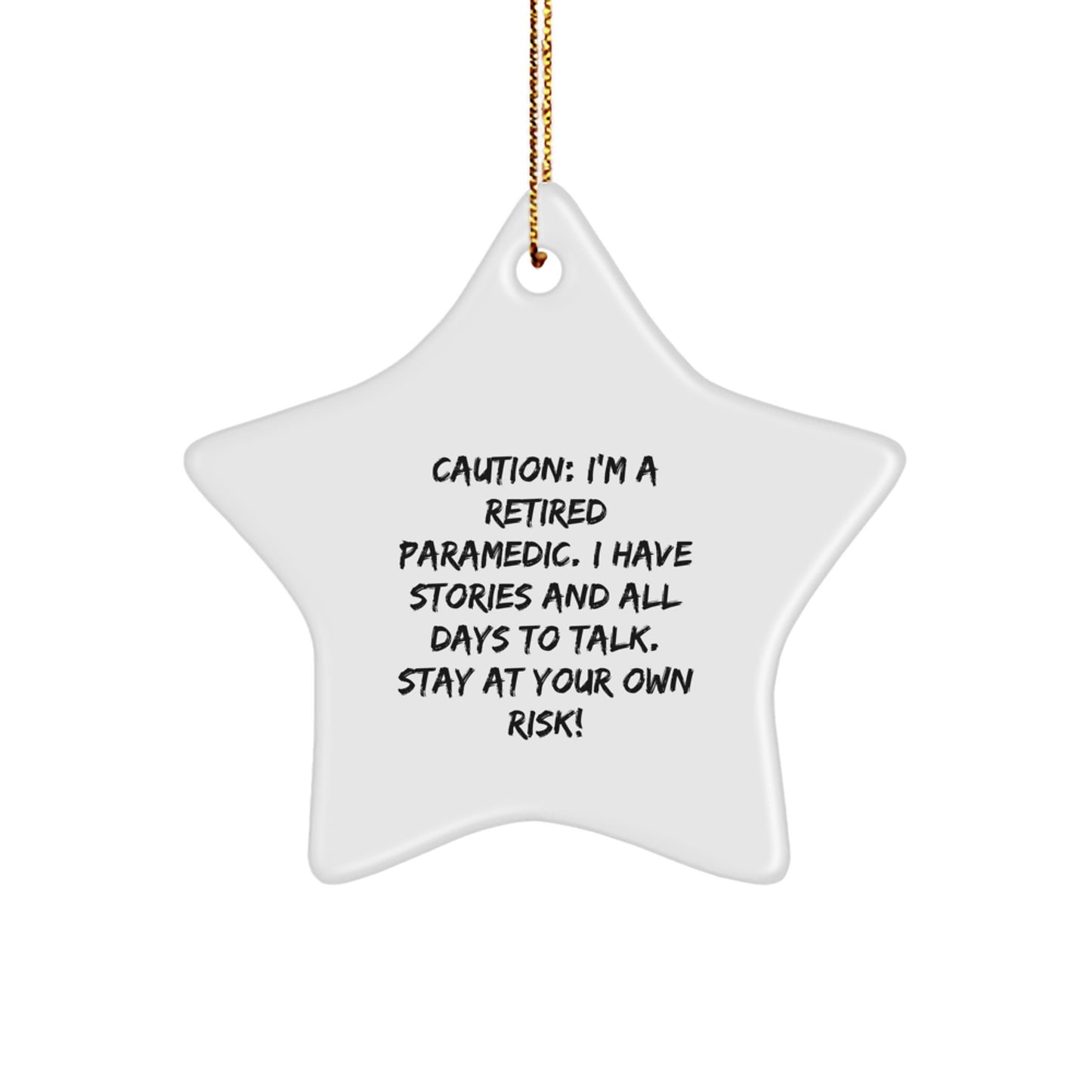 Funny Rescue Worker Gifts for Rescue Workers from Family - Star Ornament Christmas Unique Decorations - Image 1