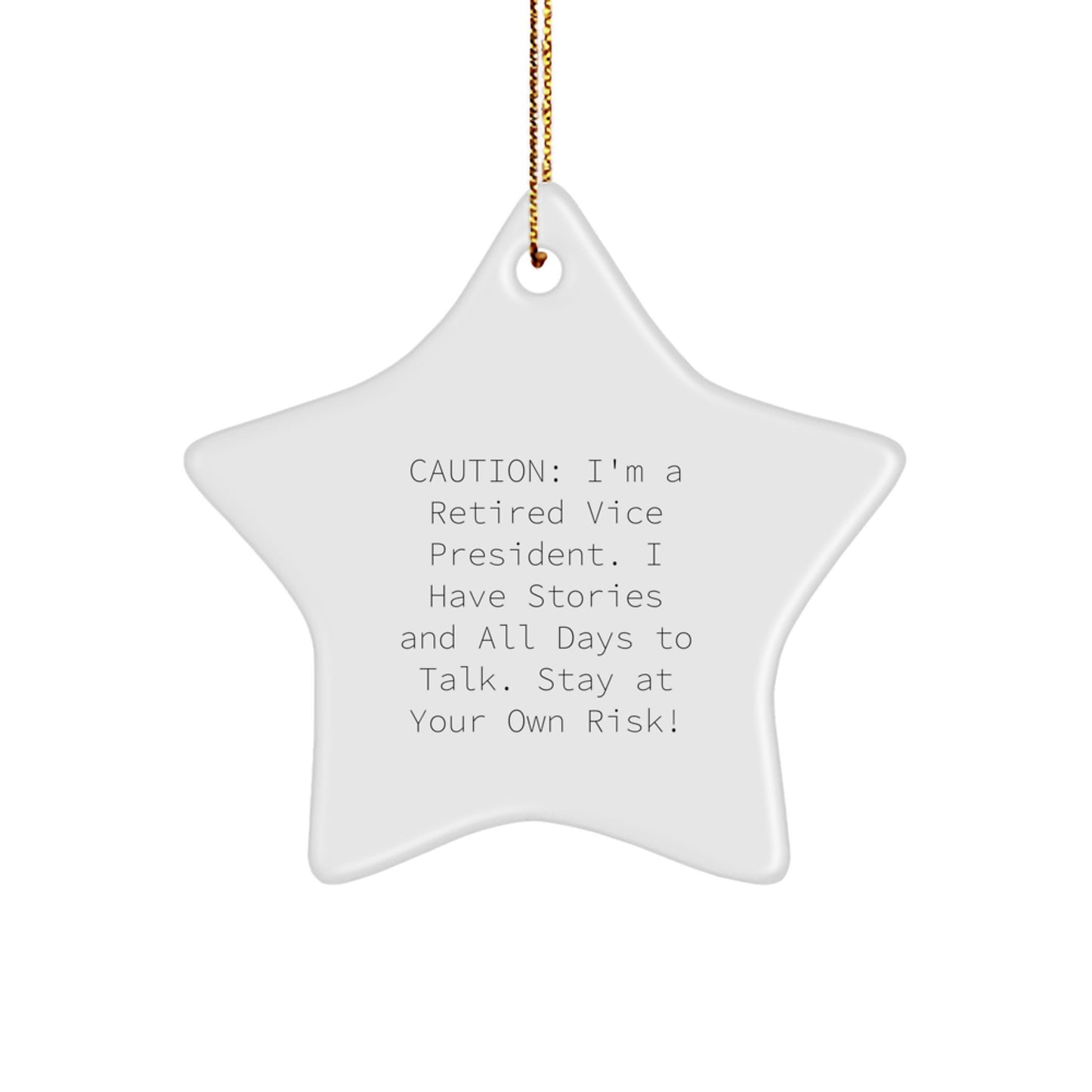 Funny Vice President Star Ornament for Christmas Unique Gifts from Friends and Family - Image 1