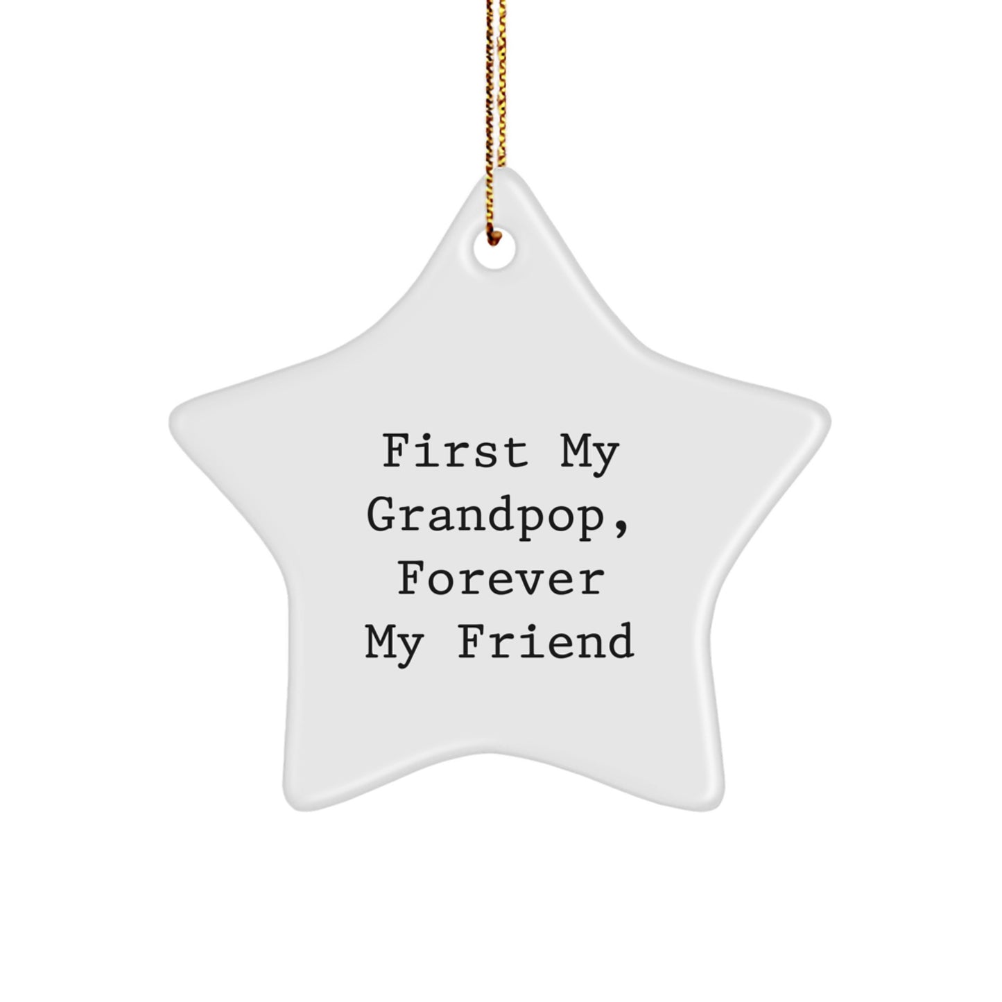 Funny Grandpop Gifts, Star Ornament for Him, Christmas Unique Gifts from Family - Image 1