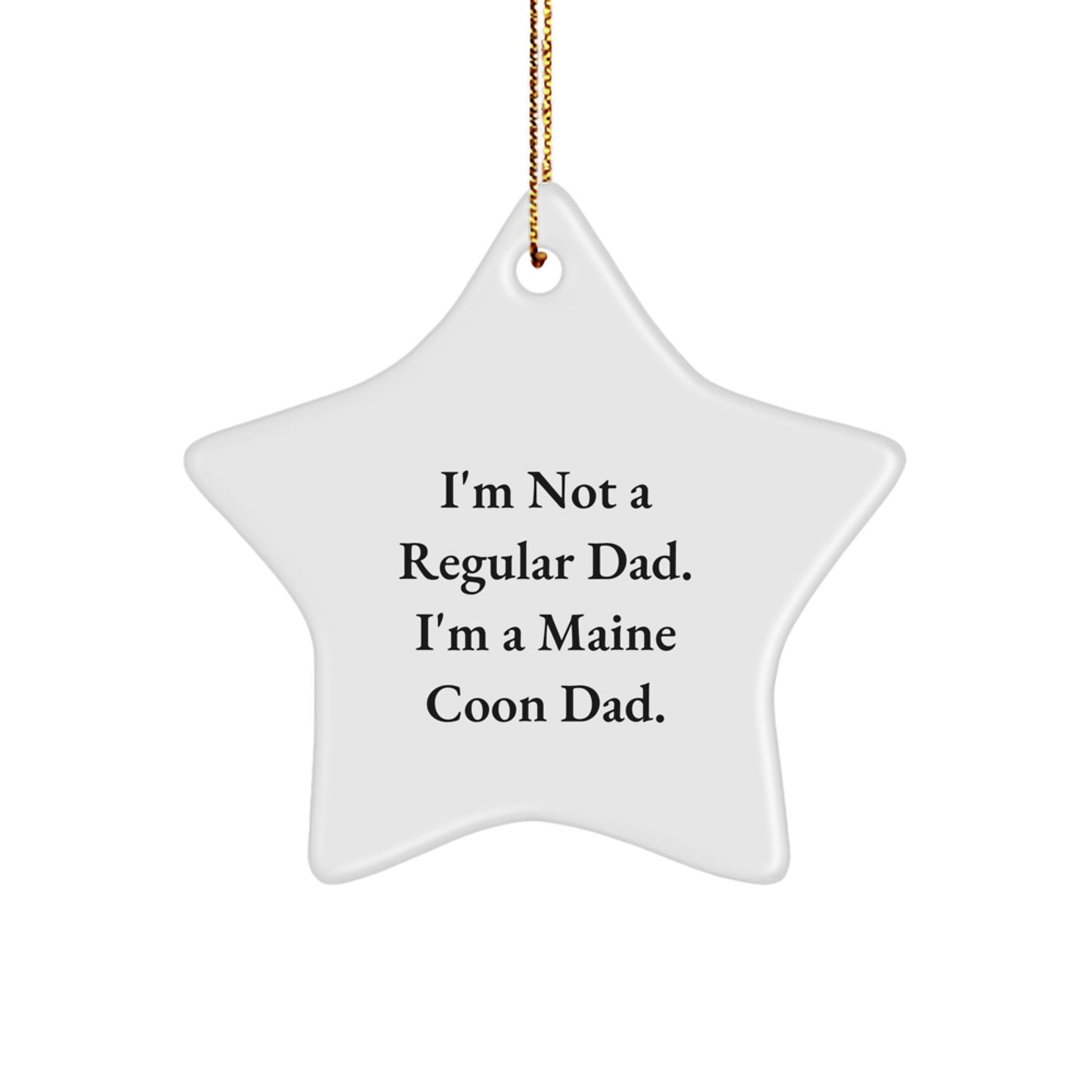 Funny Maine Coon Cat Star Ornament Gifts from Dads for Christmas Unique Decorations - Image 1