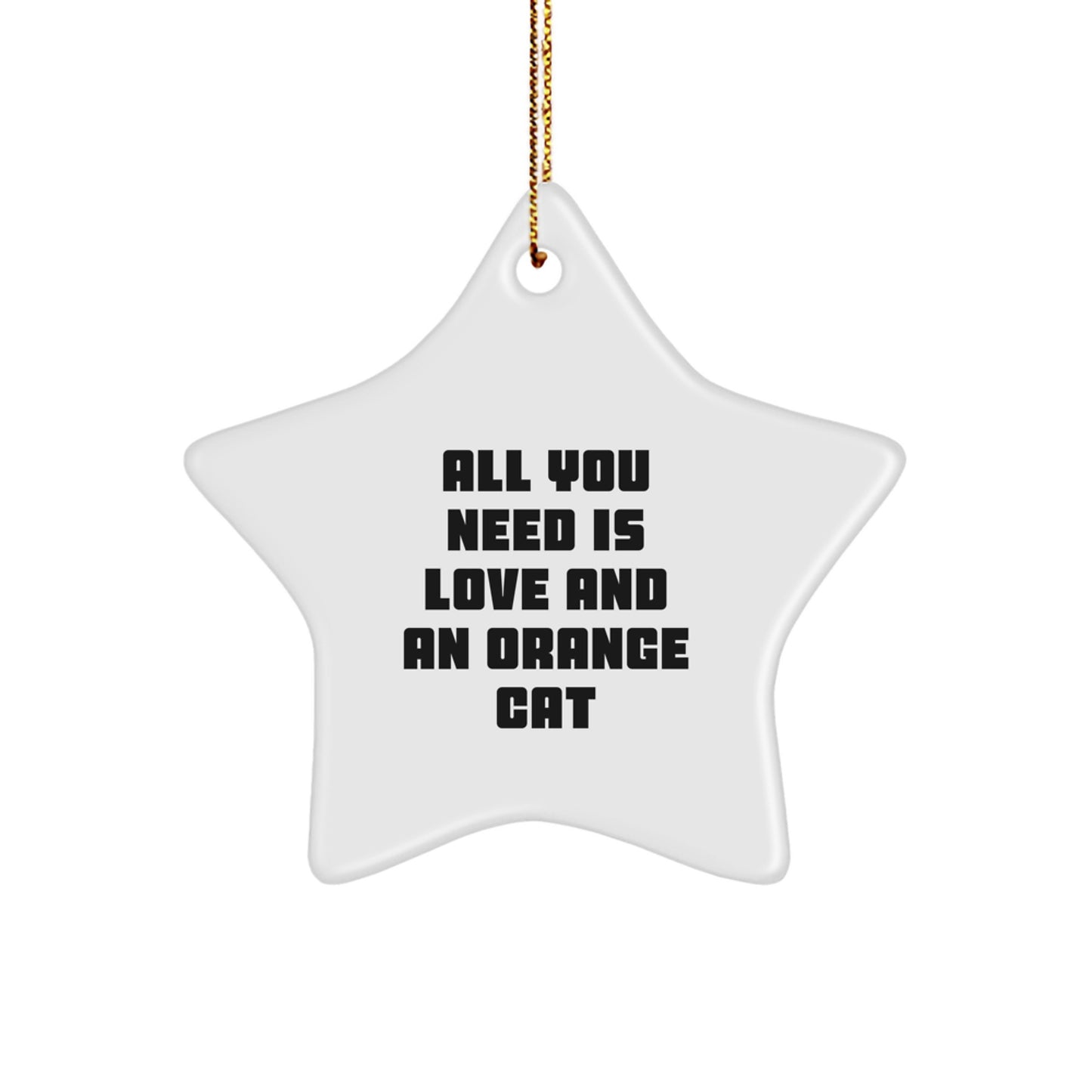 Unique Orange Cat Star Ornament Gifts from Friends for Orange Cat Christmas Unique Gifts - Image 1