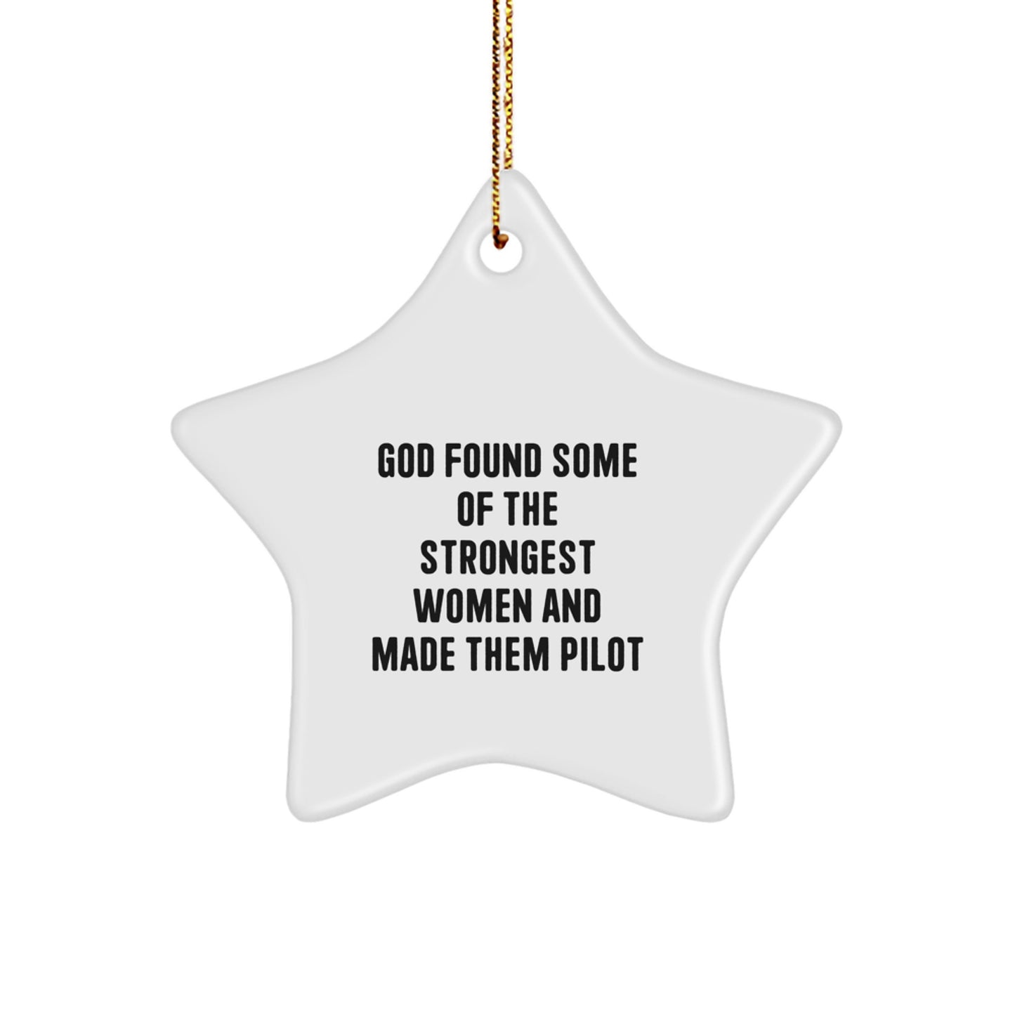 Funny Pilot Gifts from Family and Friends for Christmas Star Ornament for Pilots - Image 1