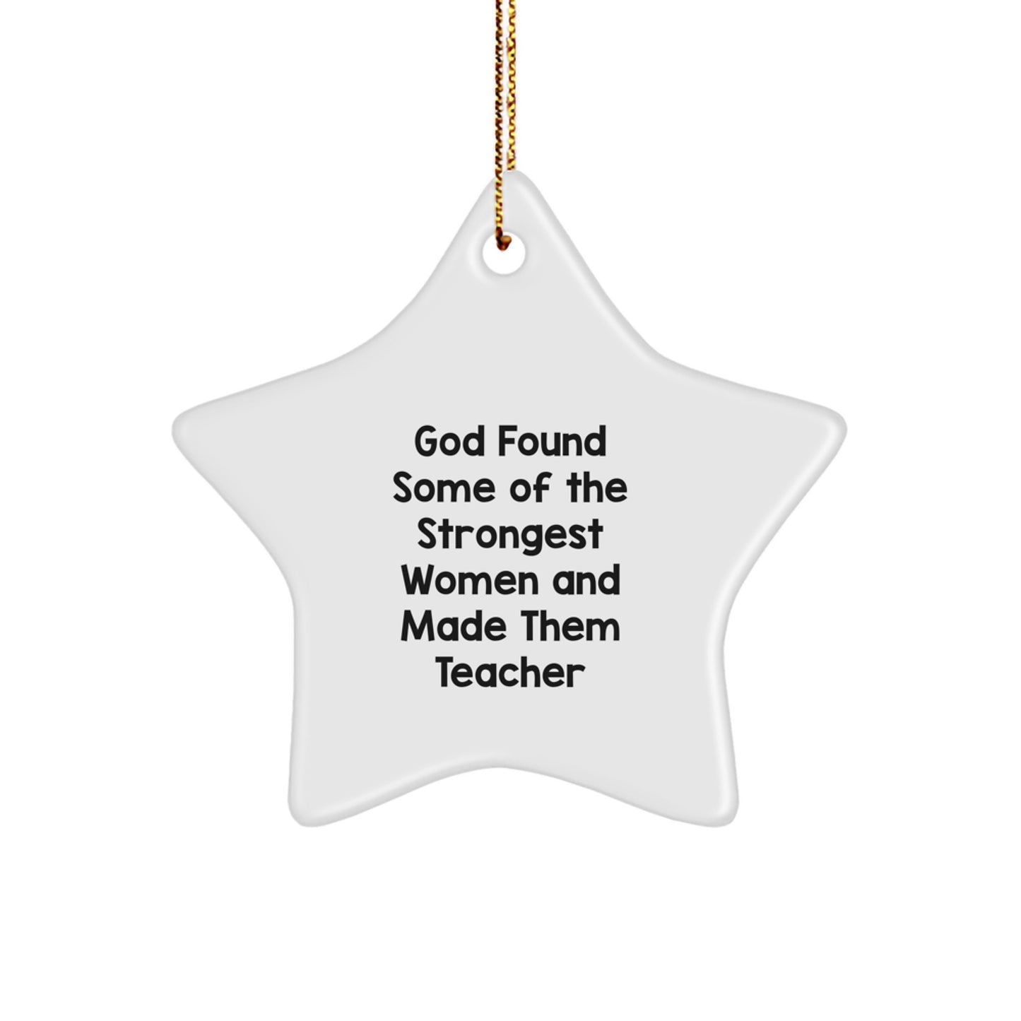 Gifts from Men, Women, Family, Friends, Coworkers to Teacher - Funny Star Ornament for Christmas Unique Gifts - Image 1