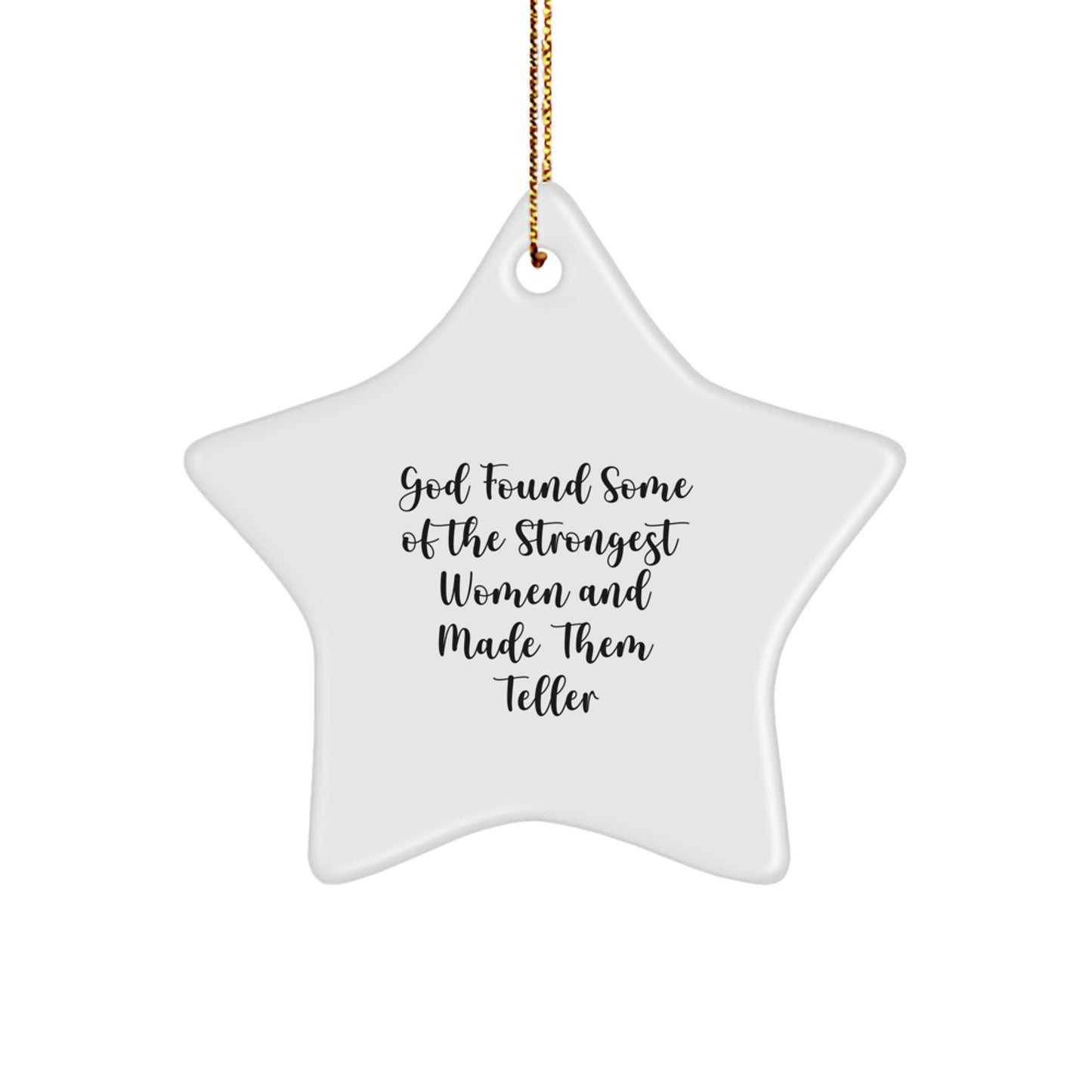 Funny Teller Star Ornament Gifts from Men, Funny Women, Coworkers, or Family to Teller, Best Christmas Unique Gifts for Teller, Star Ornament with Funny Quote - Image 1