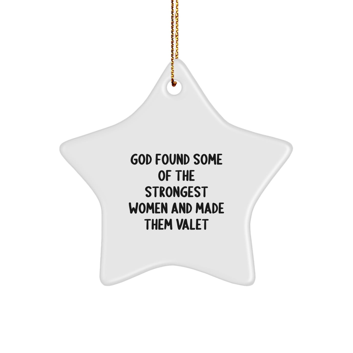 Valet Star Ornament Gifts from Men, Women, Friends to Family for Christmas, Funny Quote - Image 1
