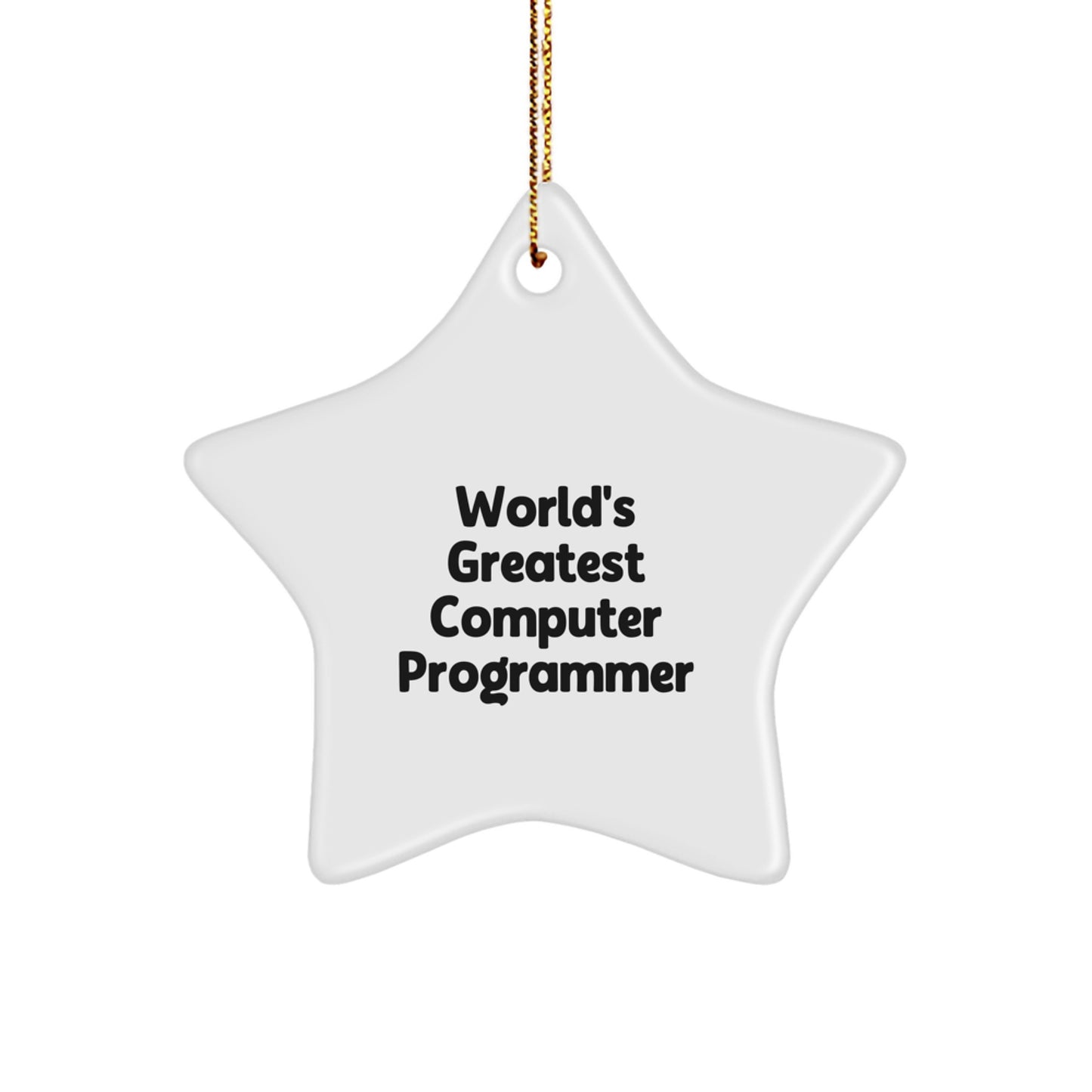 Funny Computer Programmer Star Ornament for Men Gifts from Family - Christmas Unique Gifts for Computer Programmer Home Decor - Image 1