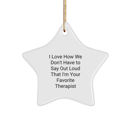 Gifts from Friends to Therapist, Funny Star Ornament for Christmas,  - Image 1
