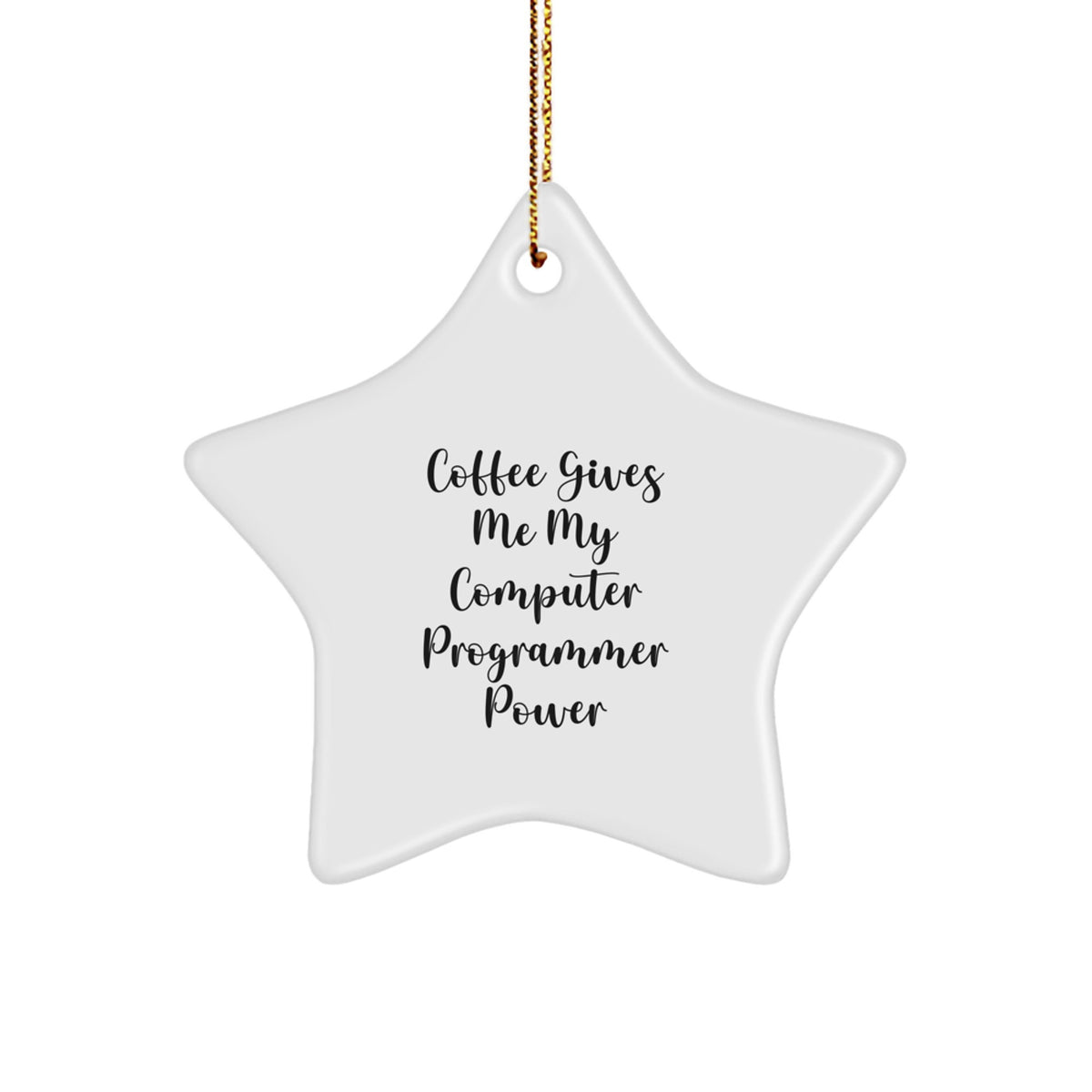 Funny Computer Programmer Star Ornament Gifts for Him from Friends - Christmas Unique Gifts - Image 1