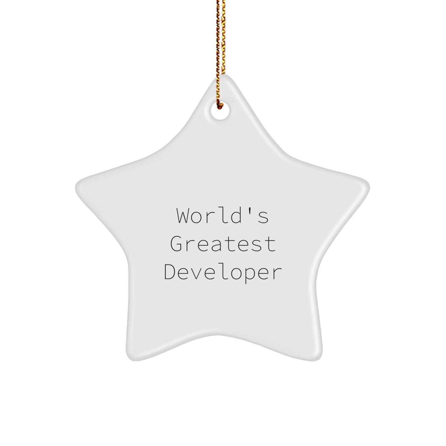 Funny Developer Gifts from Friends, World's Greatest Developer Star Ornament for Men, Unique Christmas Unique Gifts - Image 1