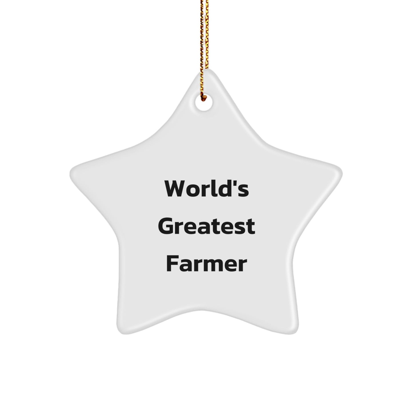 Funny World's Greatest Farmer Star Ornament Gifts from Family for Christmas - Image 1