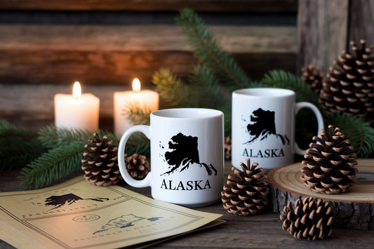 Cover image for 4 Alaska Coffee Mugs for Alaskans