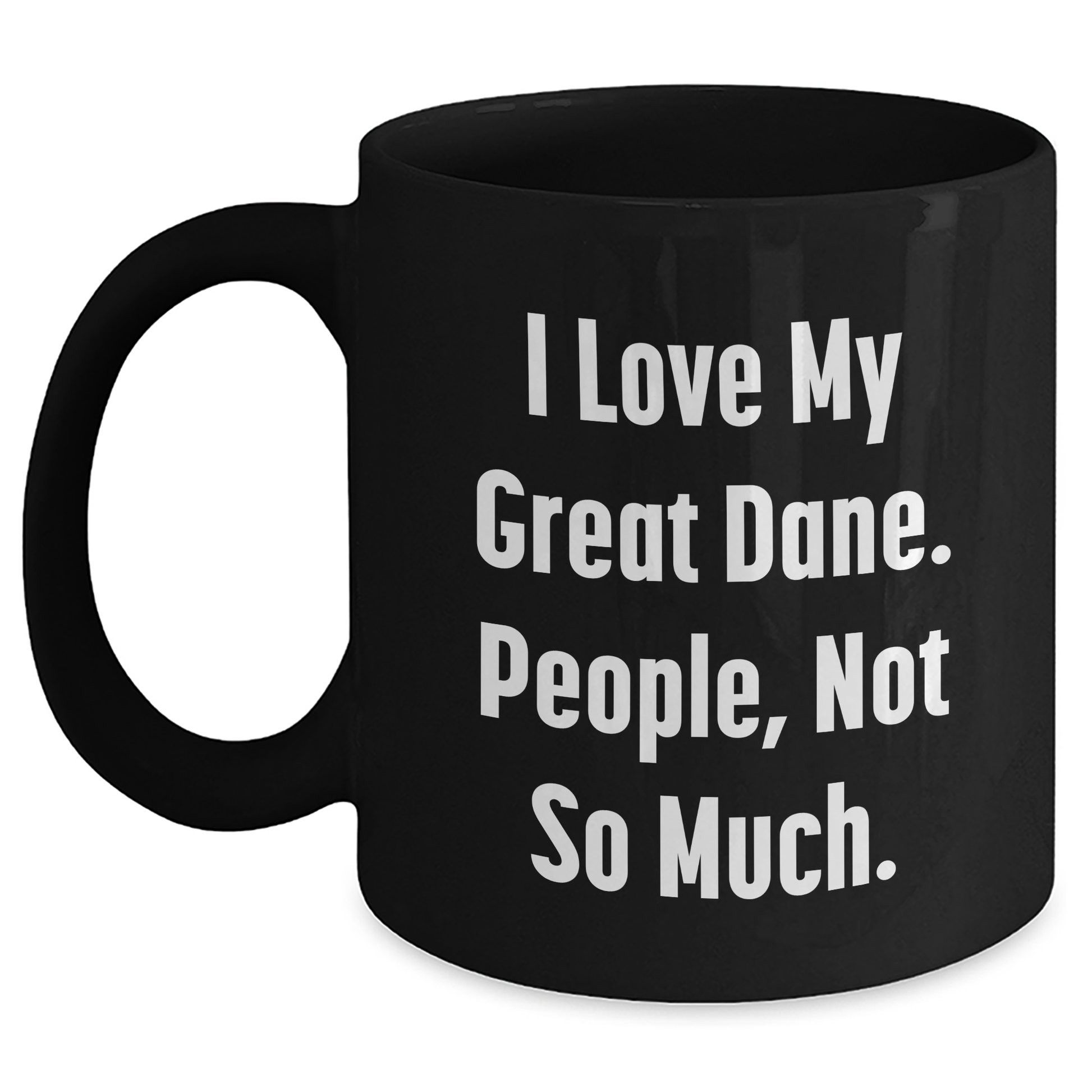 Funny Great Dane Dog Gifts from Friends for Men Black Coffee Mug Graduation Unique - Main