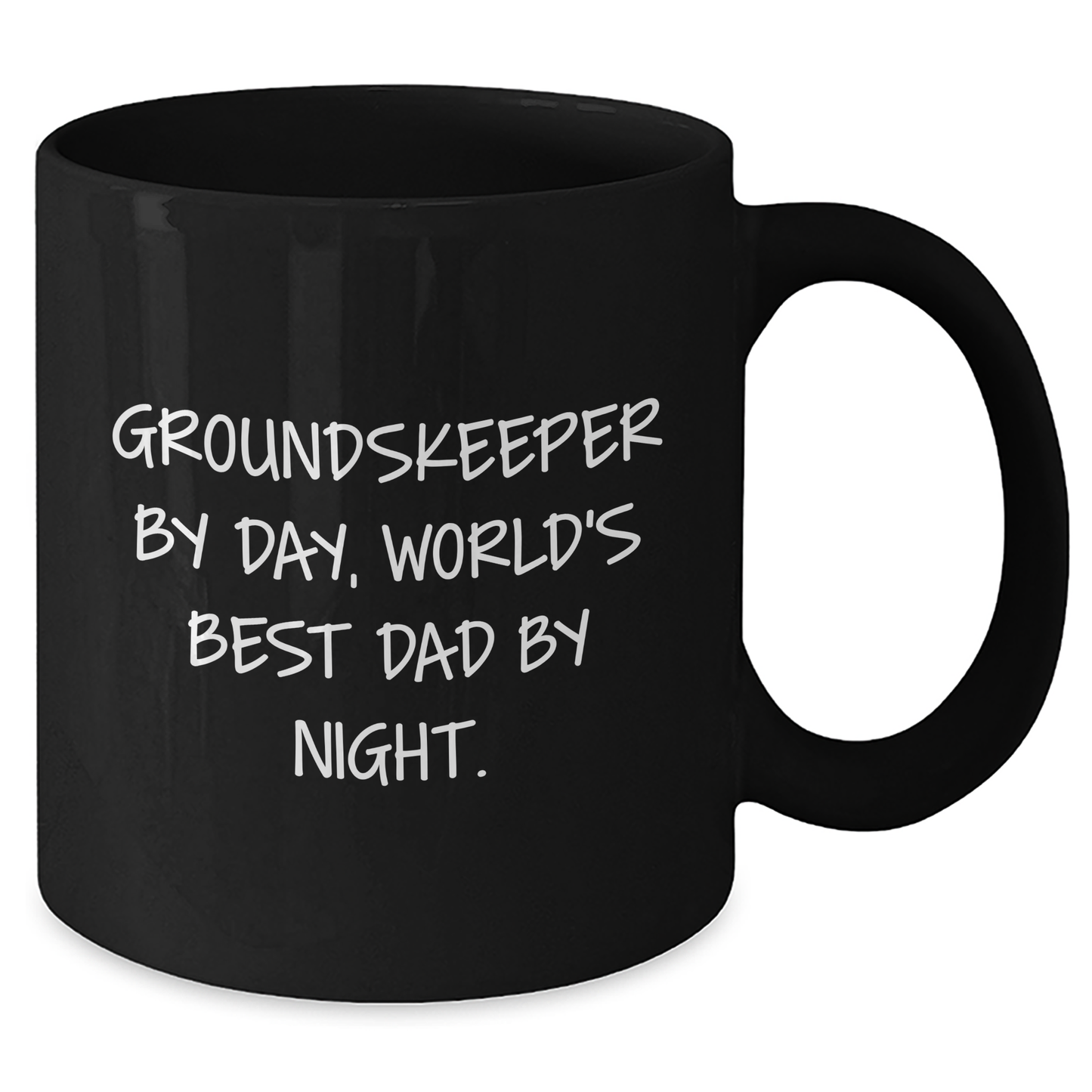 groundskeeper Gifts from Friends, Funny Quote Black Coffee Mugs, Graduation Unique Gifts for groundskeeper Men, groundskeeper By Day, World's Best Dad By Night. - Additional