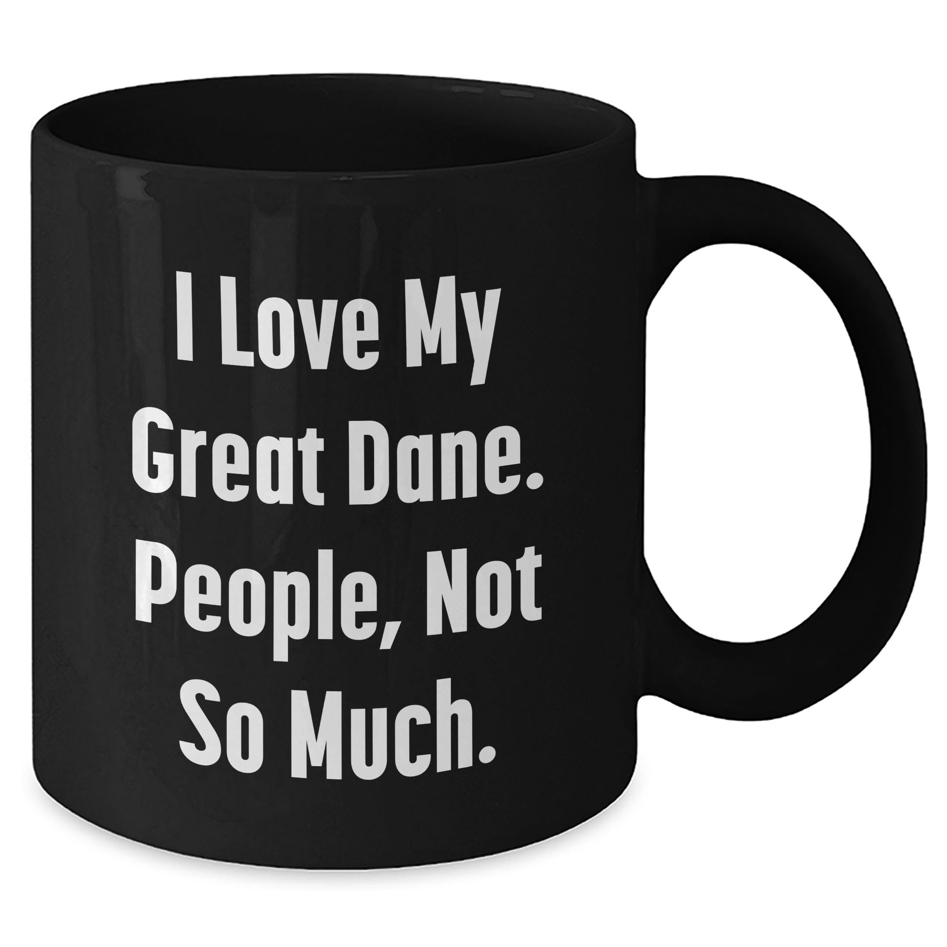 Funny Great Dane Dog Gifts from Friends for Men Black Coffee Mug Graduation Unique - Additional