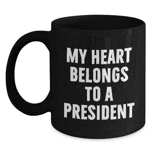 Funny President Gifts for Men, Black Coffee Mug, Unique Christmas Unique Gifts from Friends to Family - Main