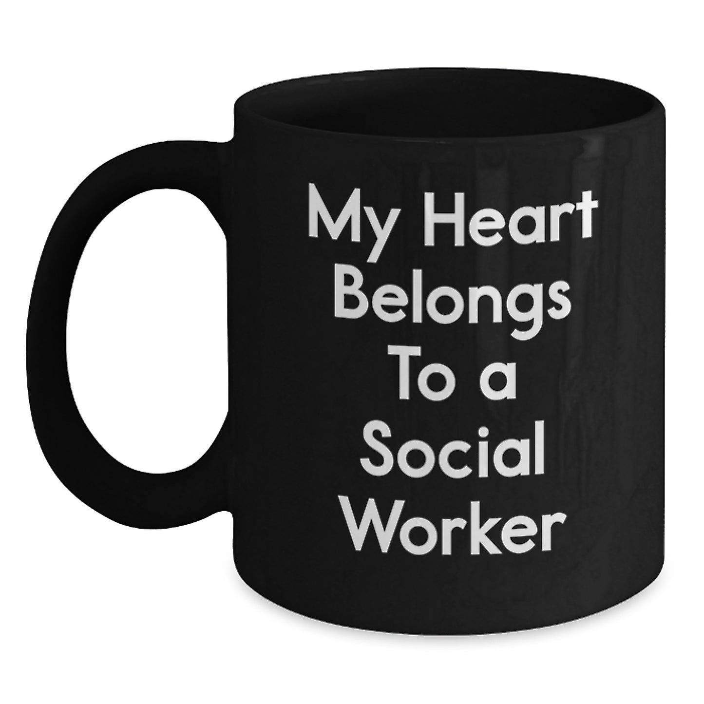 Funny Social Worker Gifts from Friends, My Heart Belongs To A Social Worker Christmas Unique Gifts for Social Worker - Main