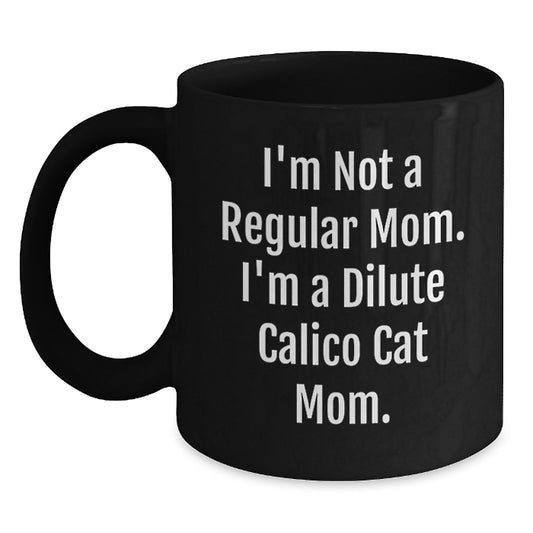 Unique Dilute Calico Cat Christmas Unique Gifts from Friends to Dilute Calico Cat Lovers, Funny Black Coffee Mug - Main